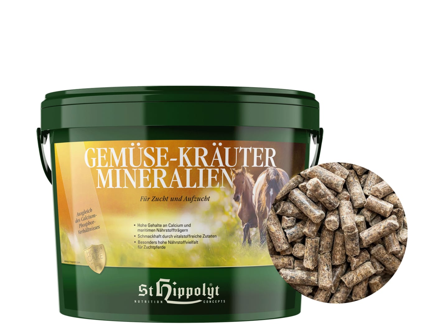 St. Hippolyt Gemüse-Kräuter-Mineralien getreidefreies Mineralfutter für Zucht und Aufzucht