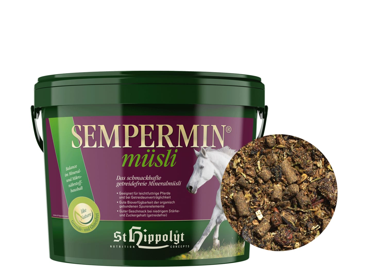 St. Hippolyt SemperMin Müsli getreidefreies und glutenfreies Mineralmüsli für Pferde