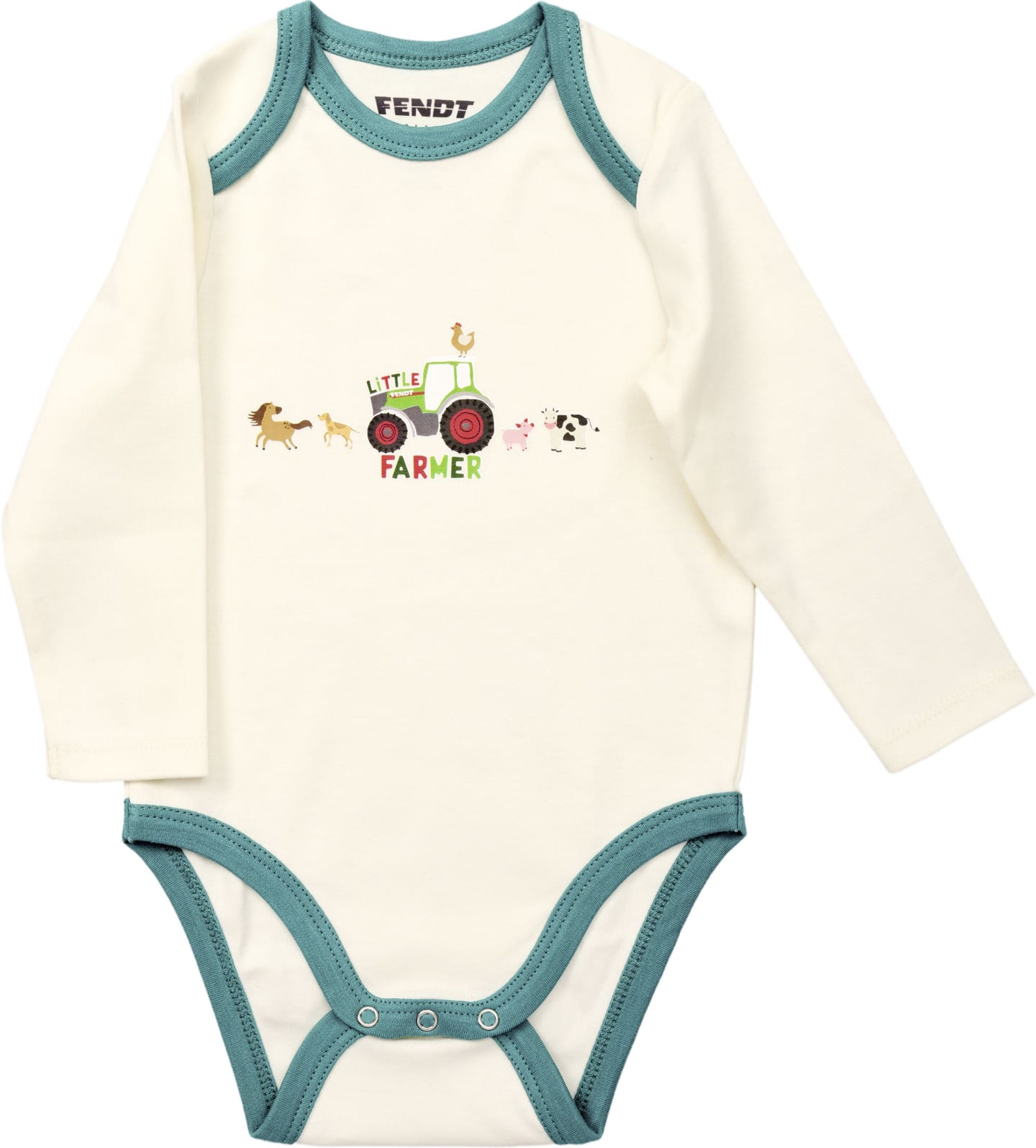 Fendt Babybody Gr. 62/68 mit Aufdruck Little Farmer, Traktor und Tiere, X991023160000