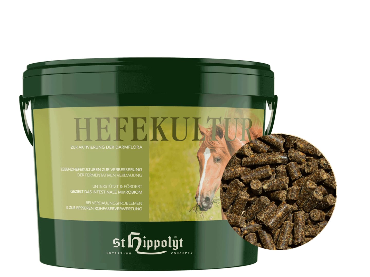 St. Hippolyt Hefekultur mit Wirkstoffen für die Verdauung von Pferden
