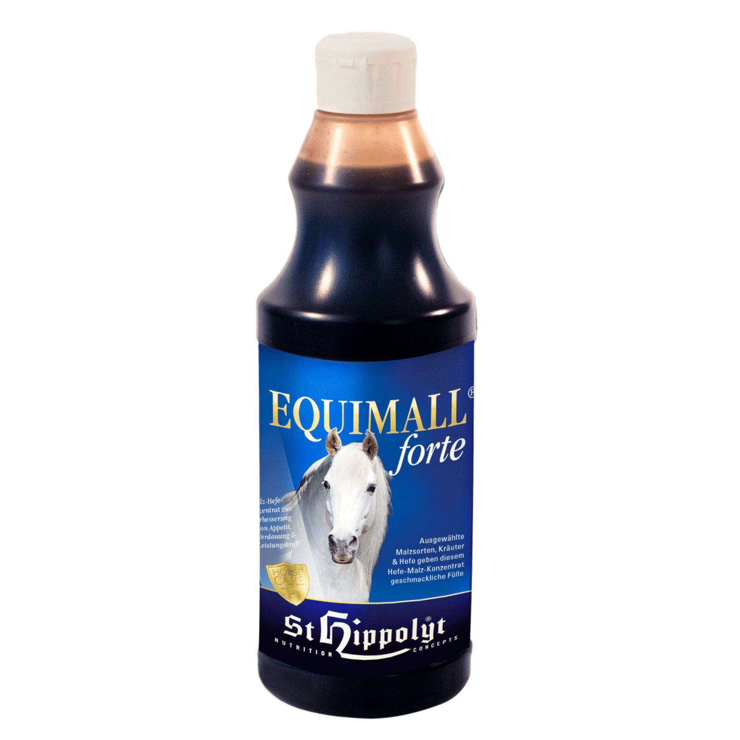 St. Hippolyt EquiMall forte mit Malz für Pferde 500 ml Flasche