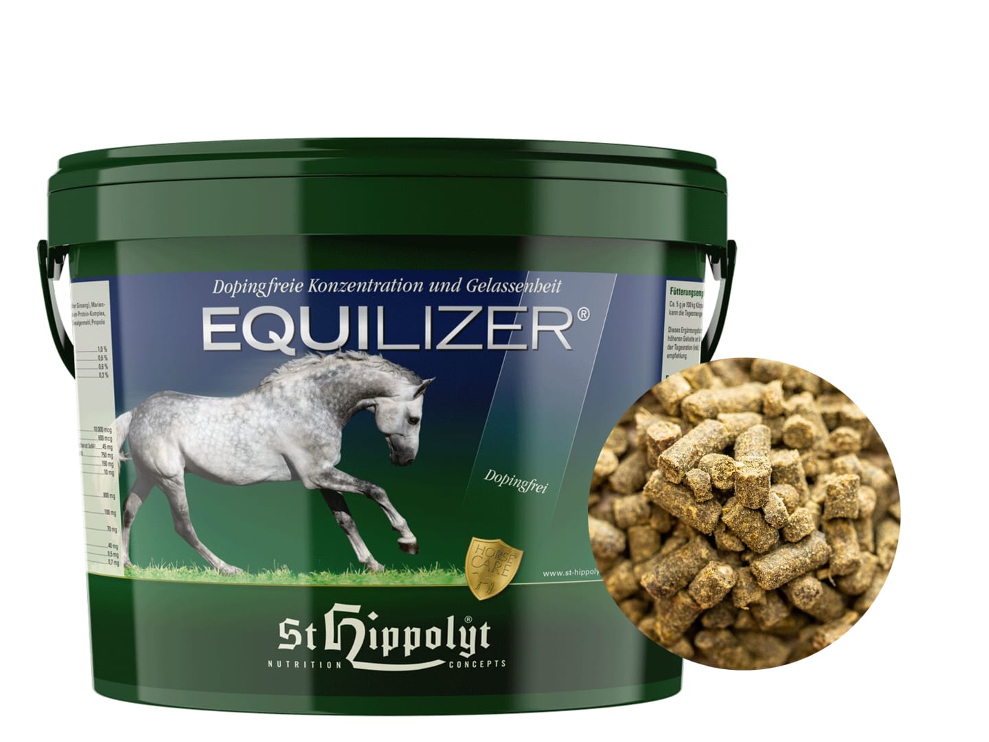 St. Hippolyt Equilizer dopingfreies Zusatzfutter mit Wirkstoffen für nervöse Pferde