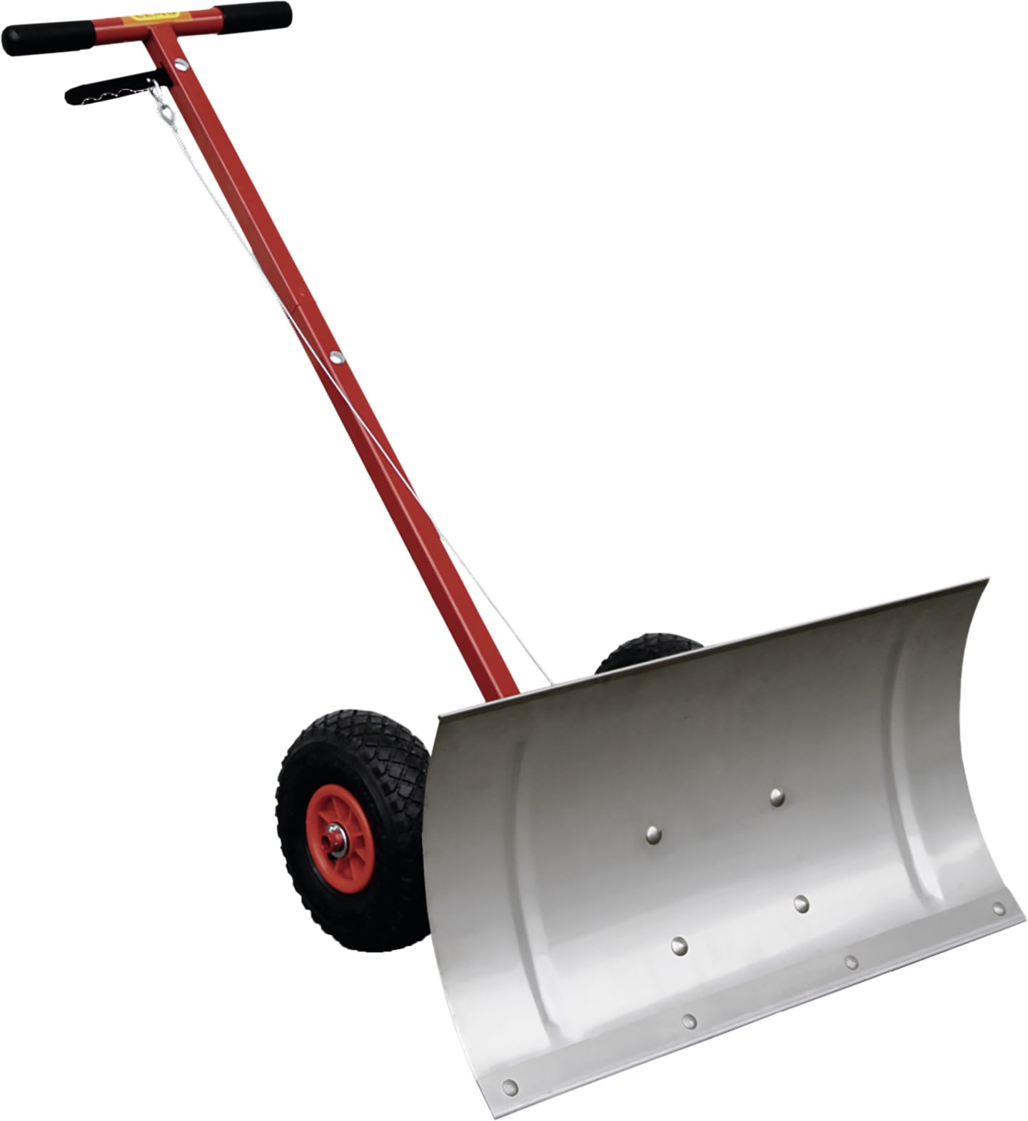 Cemo Schneeschieber 740 x 900 x 1.100 mm mit beweglicher Schubdeichsel und Luftbereifung, 10743