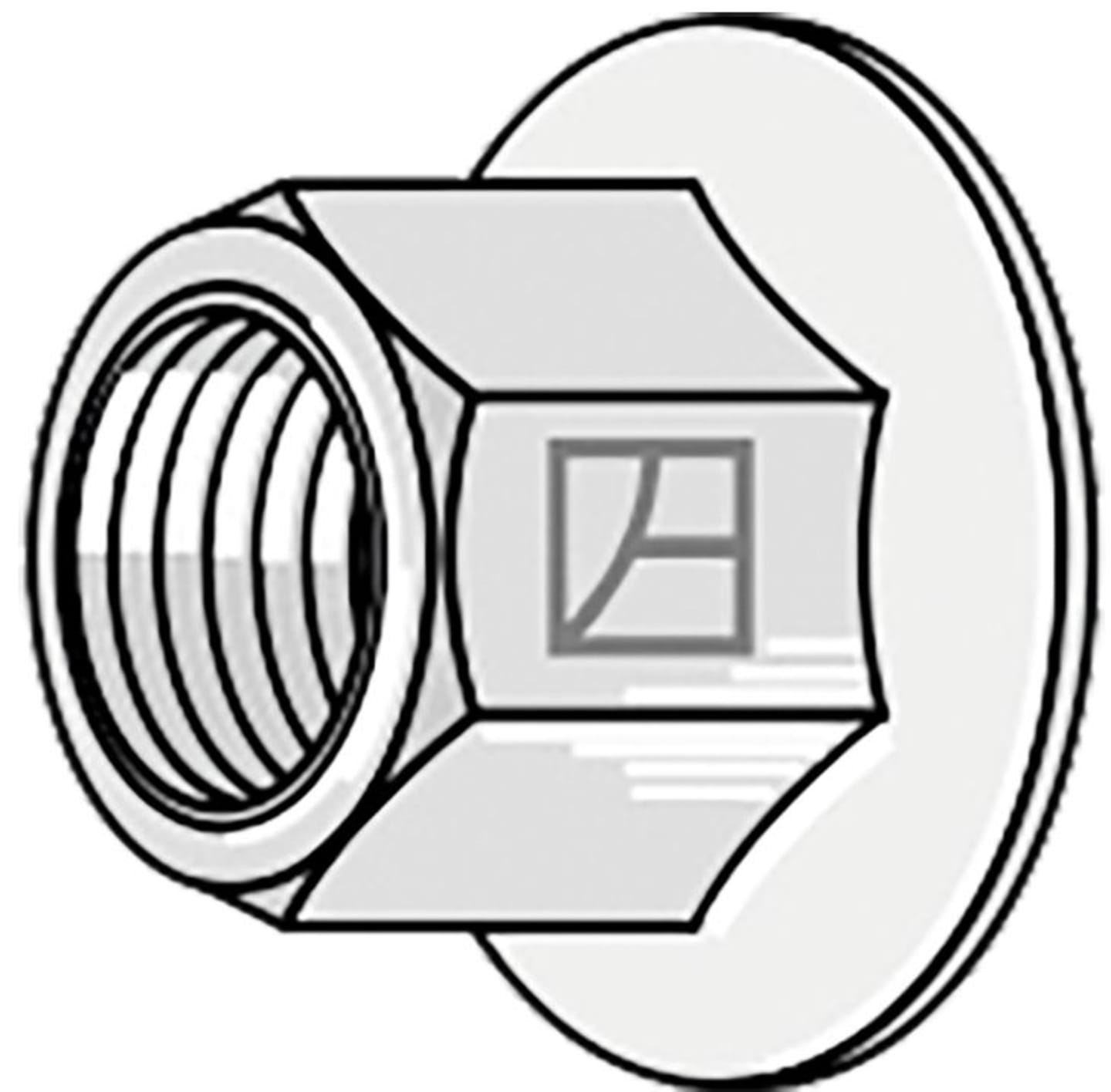 Industriehof® Bundmutter M 12 x 1,75 - 10.9, Höhe 15 mm, mit gezahntem Bund, 51-12RMU
