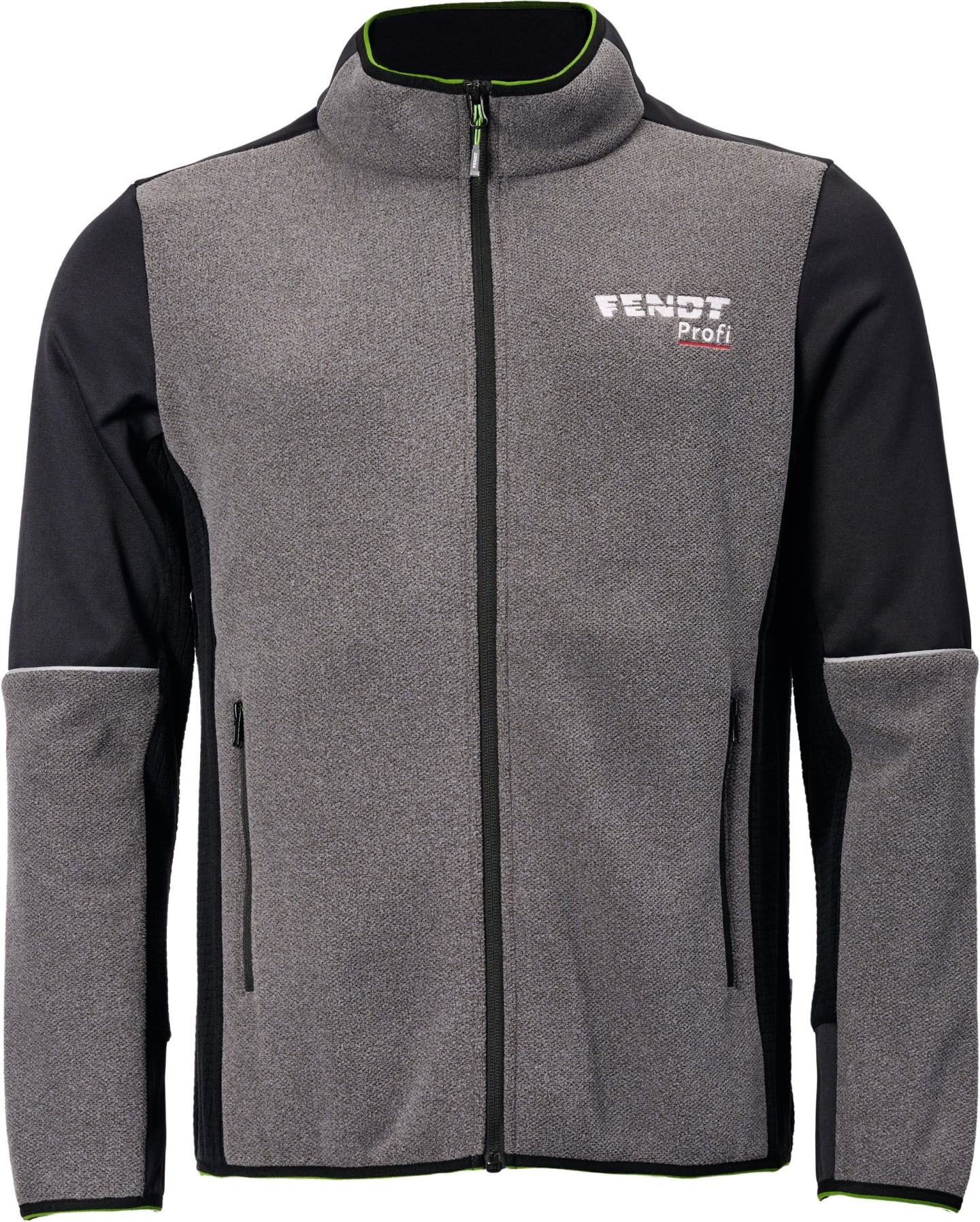 Fendt Fleecejacke "Profi" Herren blassgrau; schwarz