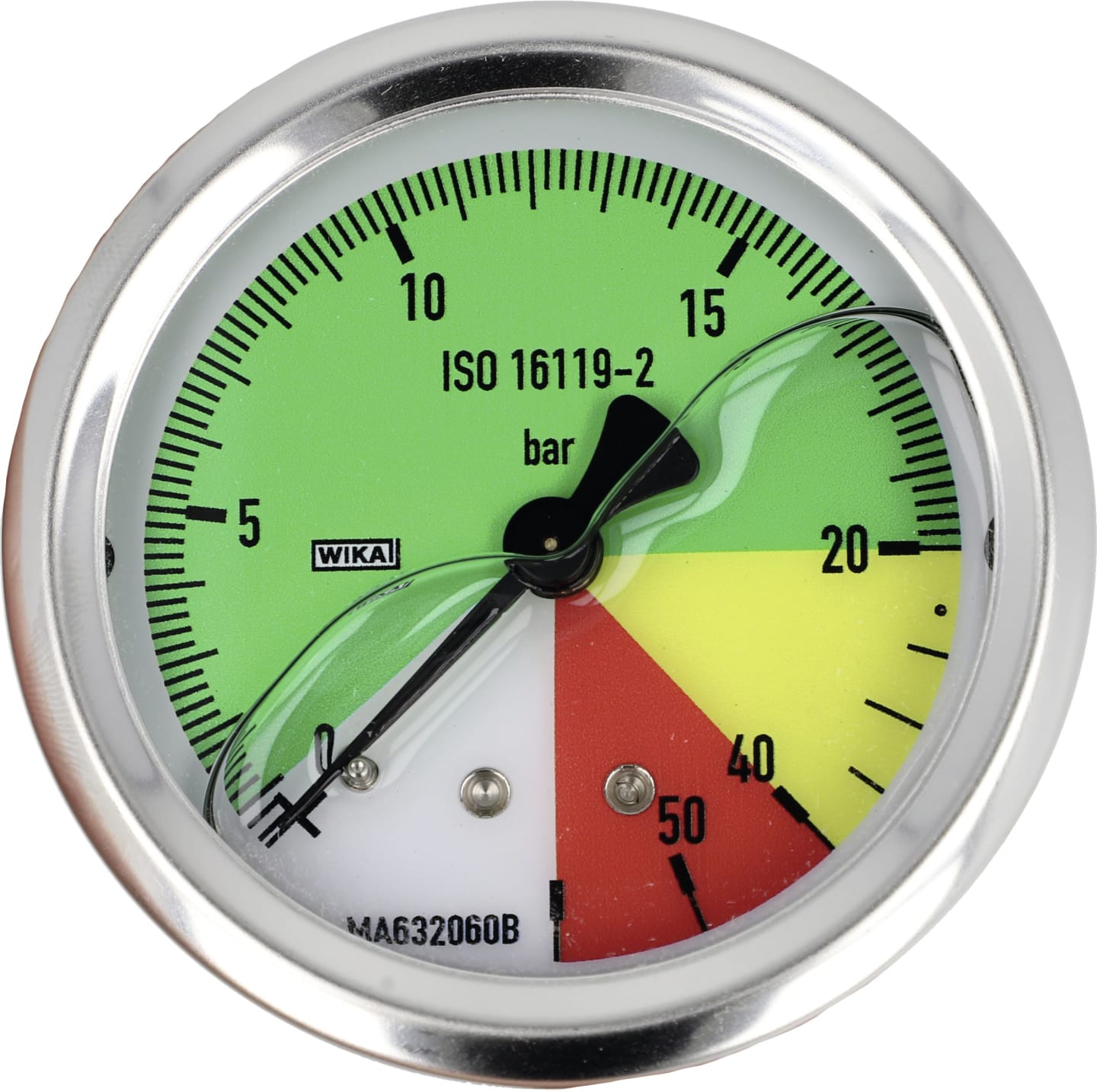 Agrotop Glyzerin-Manometer, Anschluss 1/4" AG hinten, 0 bis 60 bar, 10199