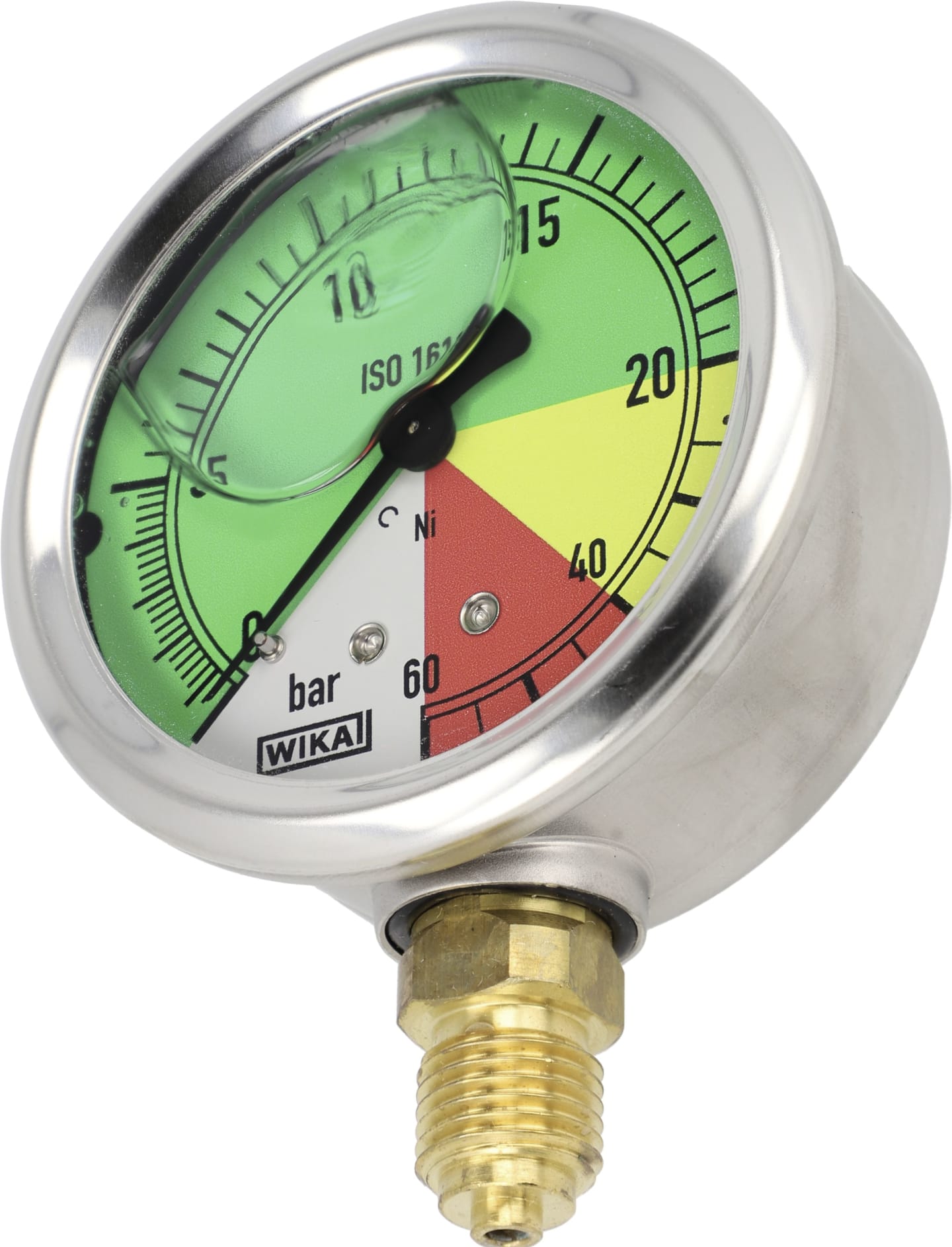 Agrotop Glyzerin-Manometer, Anschluss 1/4" AG unten, 0 bis 60 bar, 10200
