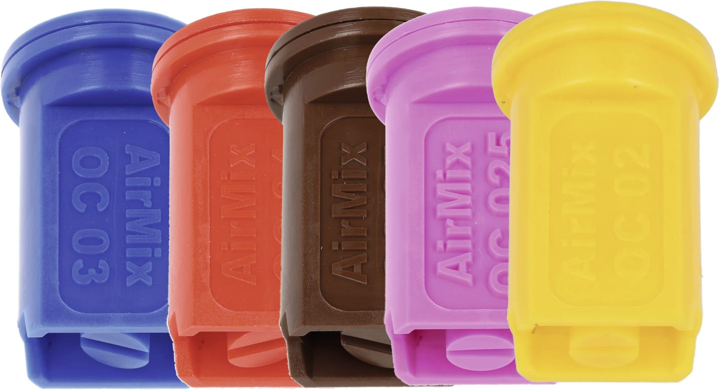 Agrotop Injektor-Exzenter-Flachstrahldüse "AirMix® OC", 80°; Strahlrichtung 15°/65°, POM