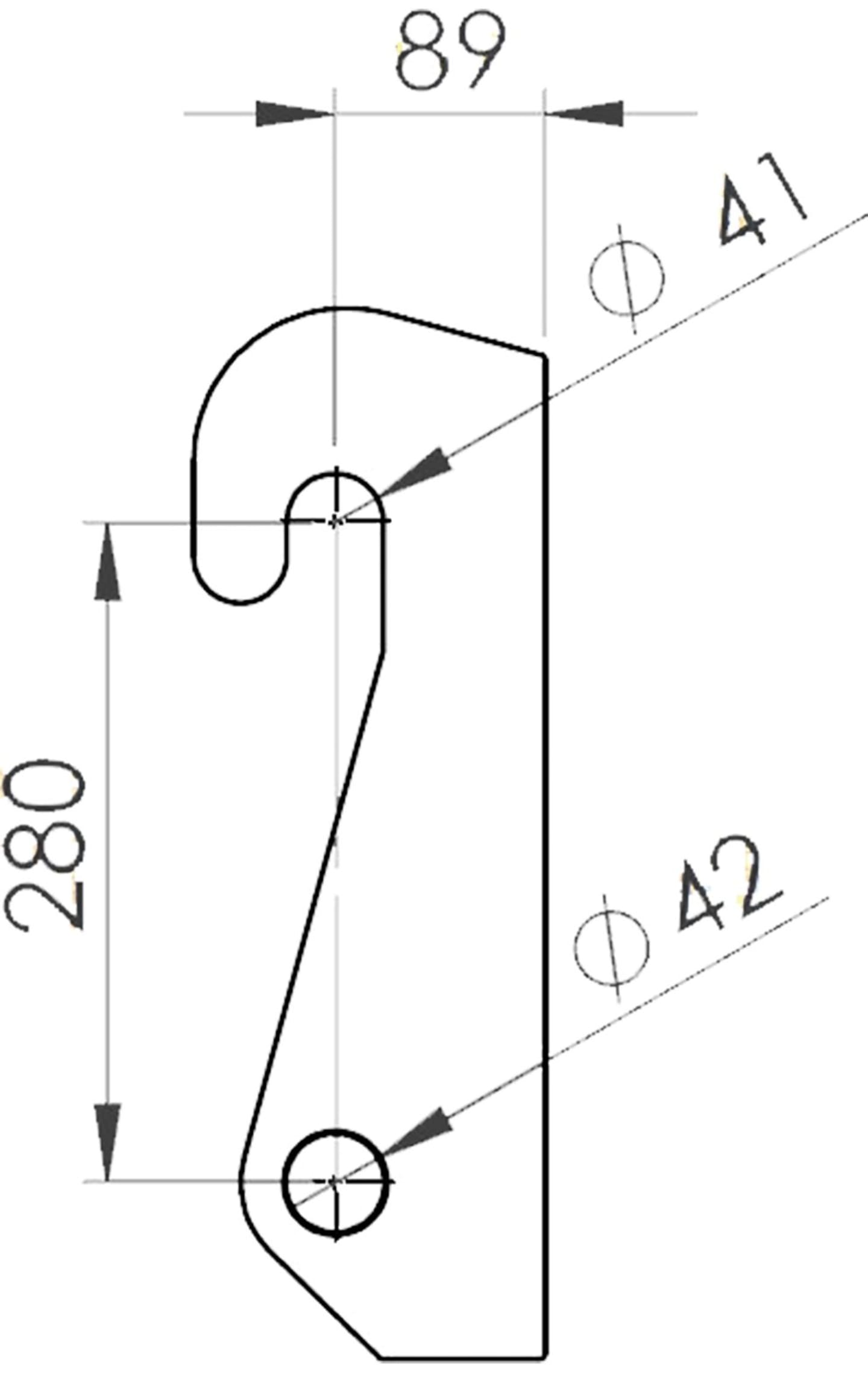 Düvelsdorf Anschweißplatte für Schäffer hydraulisch 42 mm (860 mm), 3519114