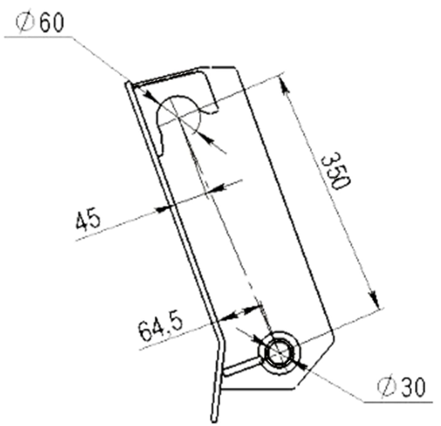 Düvelsdorf Anschweißplatte für Hauer N (1.060 mm), 5110135