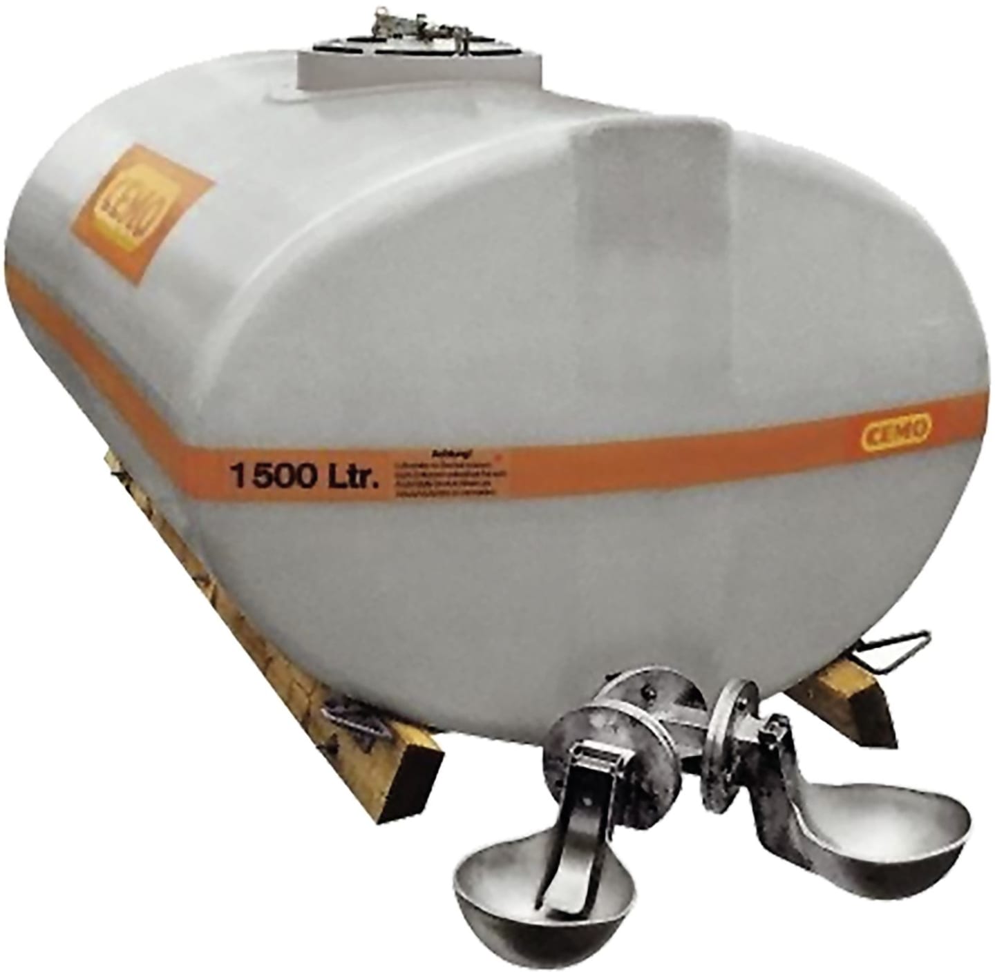 Cemo Wasserfass GFK oval grau
