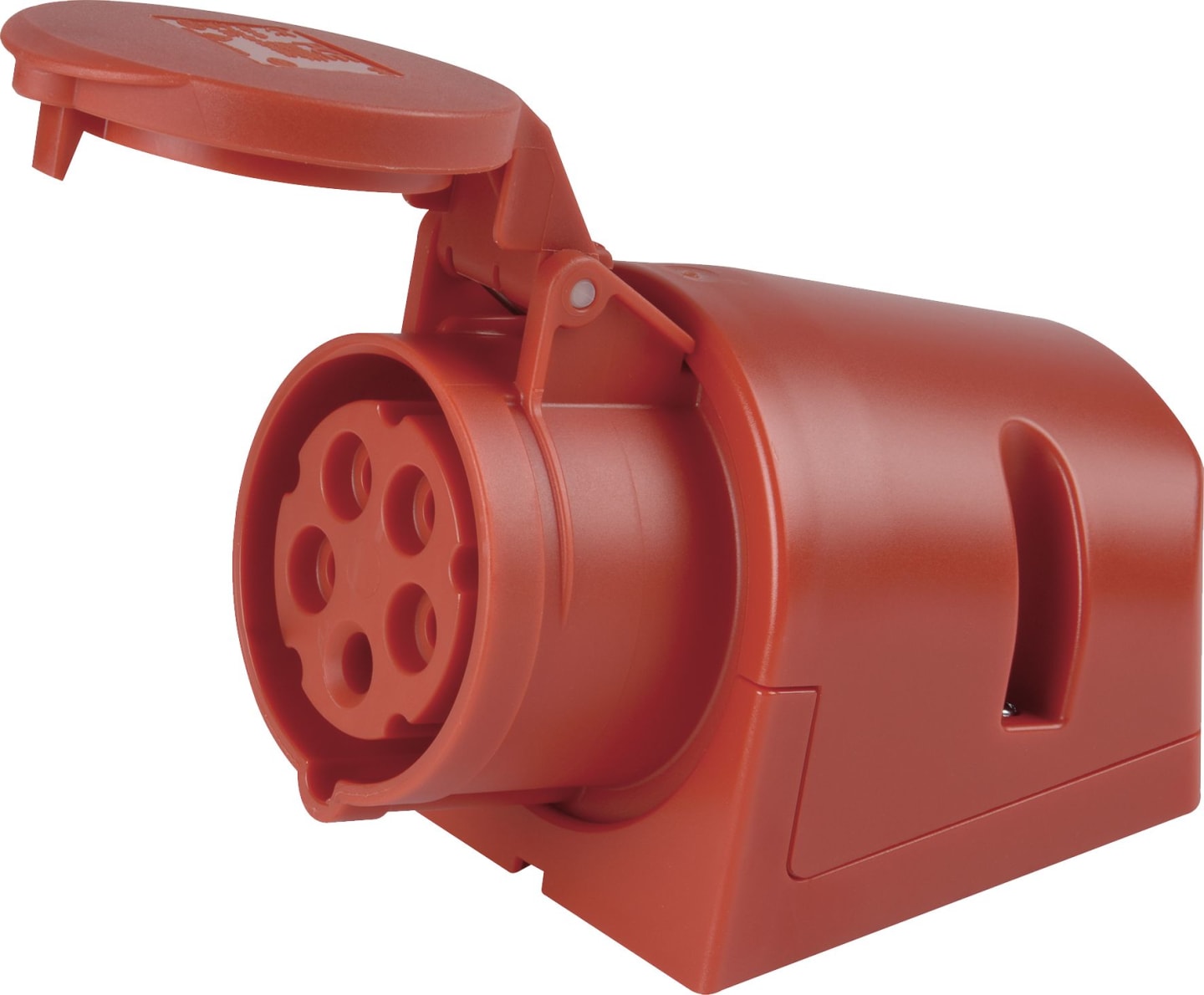 Herth + Buss CEE-Kupplung, 400 V, 16 A; 32 A, 5-polig, rot, mit Deckel, für Nutzfahrzeuge