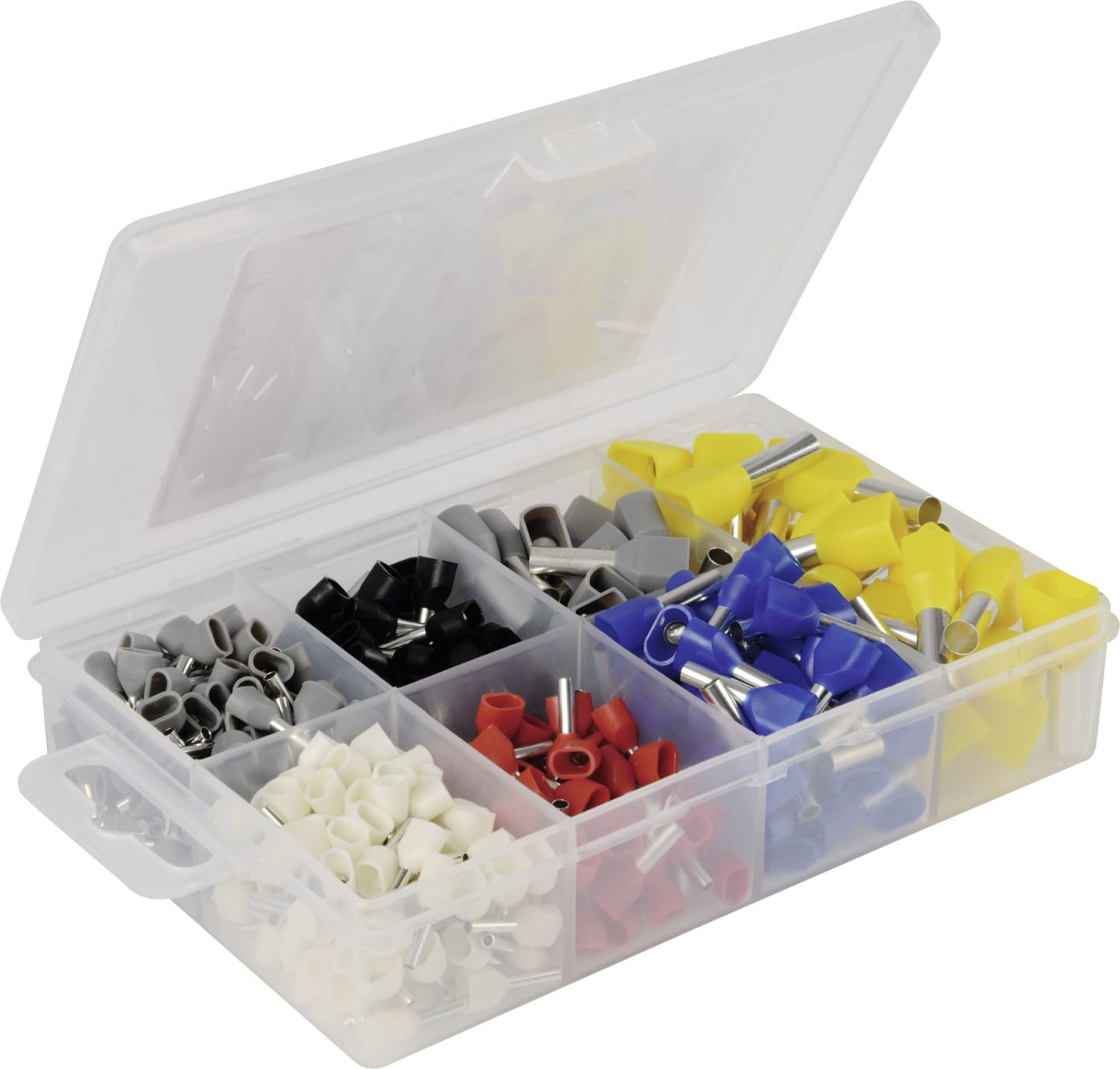 Herth + Buss Aderendhülsen-Sortiment 400 St., verzinnt; teilisoliert, Duo-Aderendhülsen Kabel 0,5 – 6 mm², 54 254 180