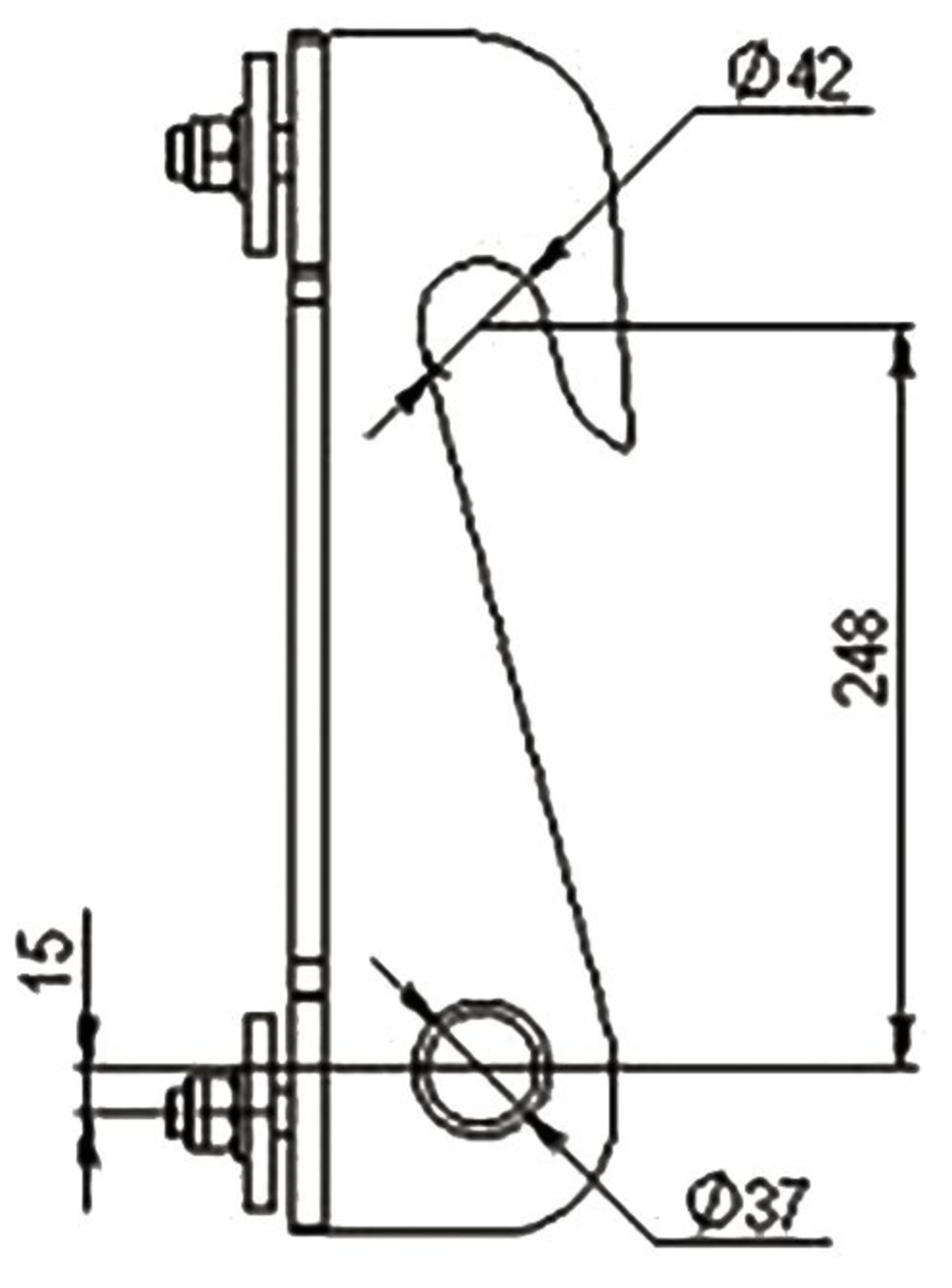 Düvelsdorf Anschraubplatte D-Lock; D-Lock S für Hoflader Fuchs, 2 St., 5120400