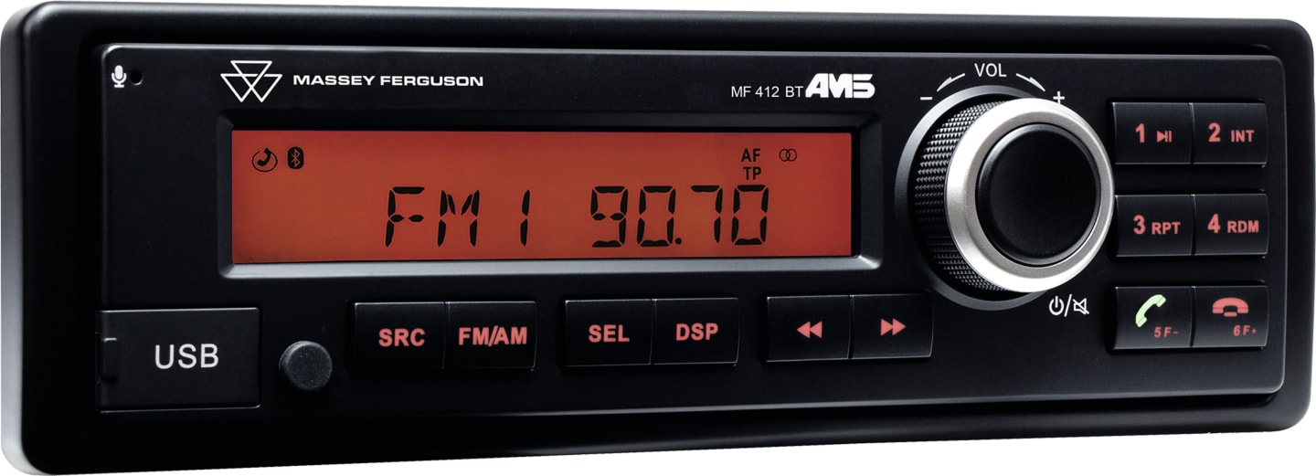 Massey Ferguson Radio "MF 412 BT" mit kurzer Einbautiefe und Mikrofon, X991450176000