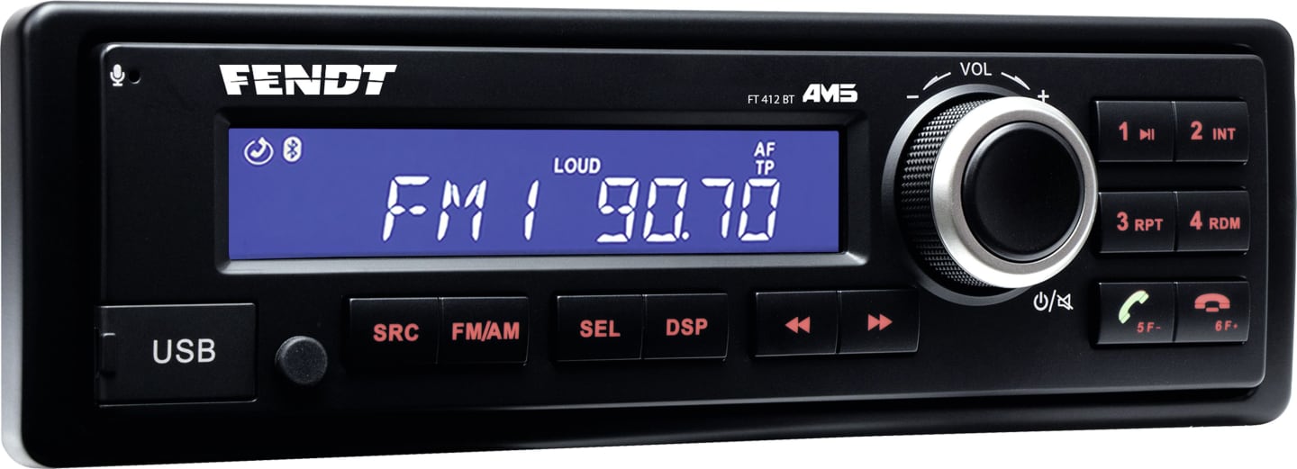 Fendt Radio "FT 412 BT" mit kurzer Einbautiefe und Mikrofon, X991450175000
