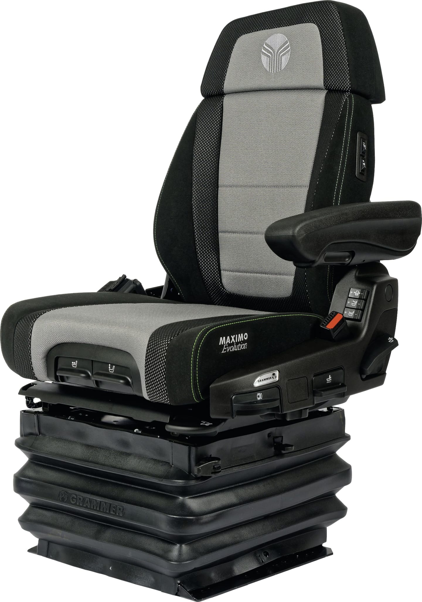 Grammer Traktorsitz "Maximo® XT Evolution Dynamic" für Fendt, Niederfrequenzfederung, extrabreit, Stoff, anthrazit/silber