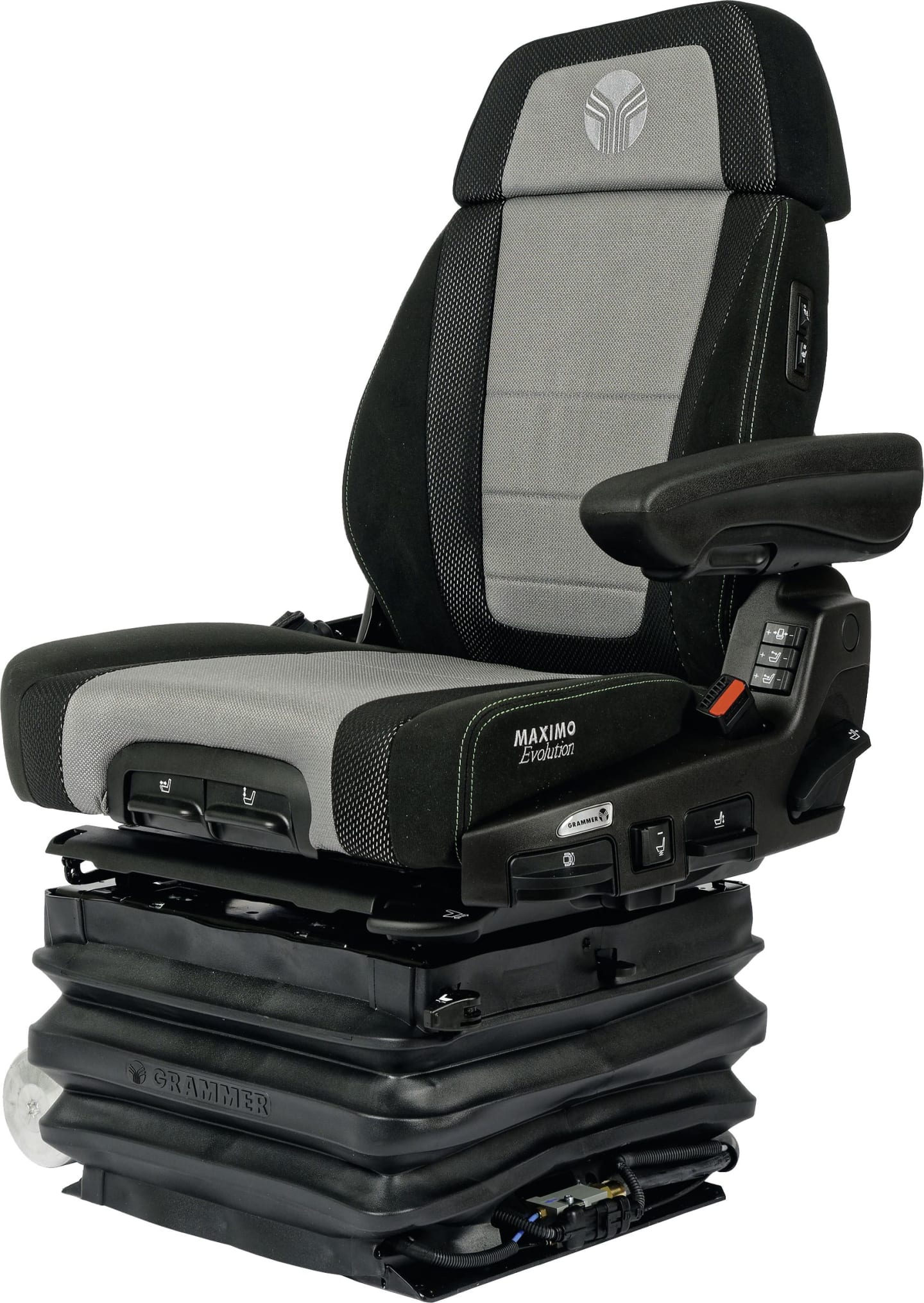 Grammer Traktorsitz "Maximo® XT Evolution Active" für Fendt, luftgefedert, elektronisch aktiv geregelt, extrabreit, Stoff, anthrazit/silber