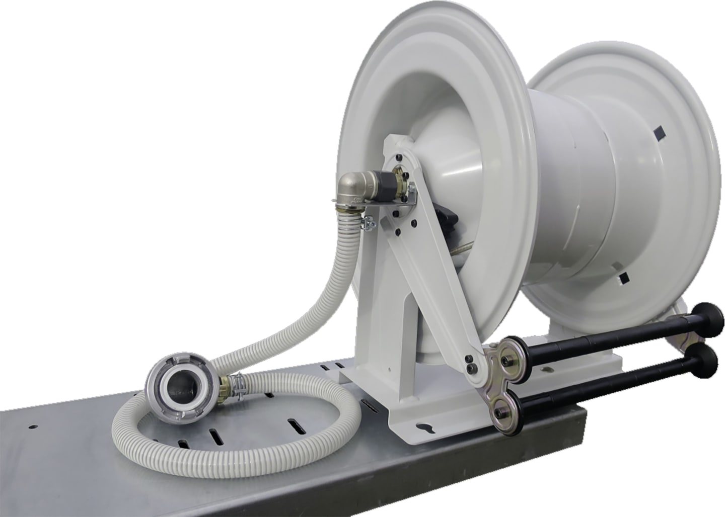 Cemo Schlauchhaspel schwenkbar, Automatik-Federrückzug, 40 m 3/4"-Schlauch, Stahl lackiert, für Bewässerungsanlage "BWS 500", 10862
