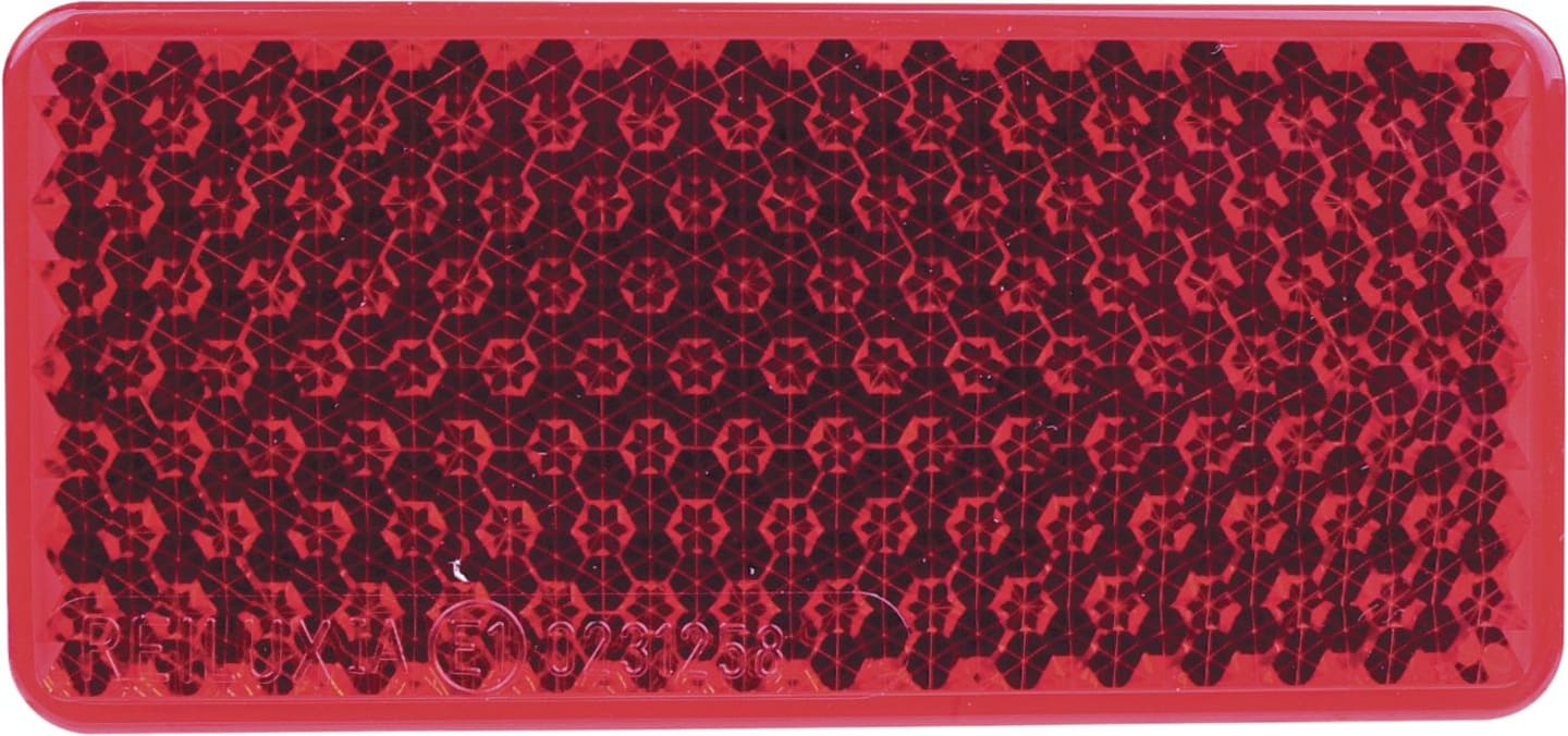 Herth + Buss Rückstrahler rot, rechteckig, 94 x 44 mm, geklebt, 78 623 135