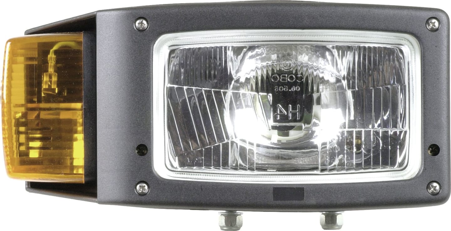 Herth + Buss Hauptscheinwerfer rechts, H4; T4W, 12 V; 24 V, 252 x 119 x 129,5 mm, Anbau, 81 658 047