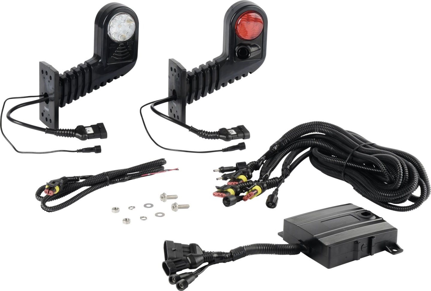 Herth + Buss LED-Positionsleuchtensatz "BDS-2", optischer Rückfahrsensor, links/rechts, 155 x 190 x 57 mm, 12 – 24 V, 82 710 470