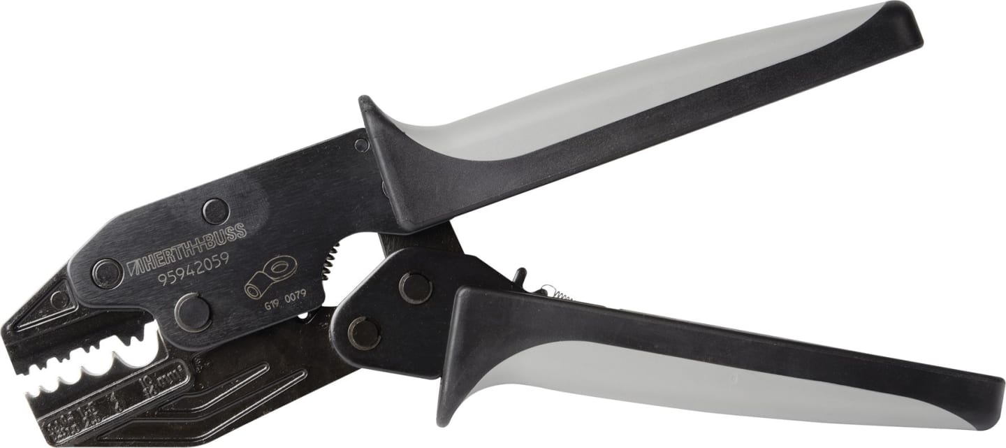 Herth + Buss Quetschzange für unisolierte Kontakte, Dorn-/Kerbpressung, 0,1 – 16 mm², 95 942 059
