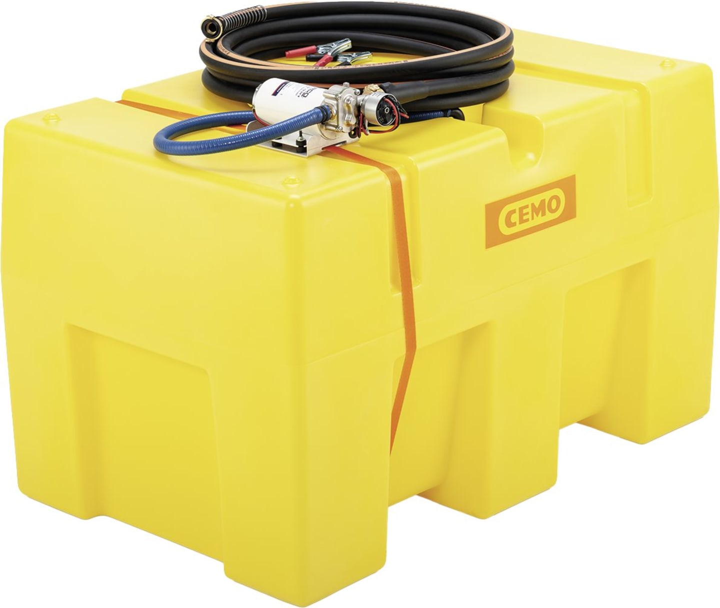 Cemo Bewässerungsanlage "BWS 25-PRO PE", PE-Fass, Zahnradpumpe, integrierte Schwallwand (450/600 l), GEKA-Kupplung