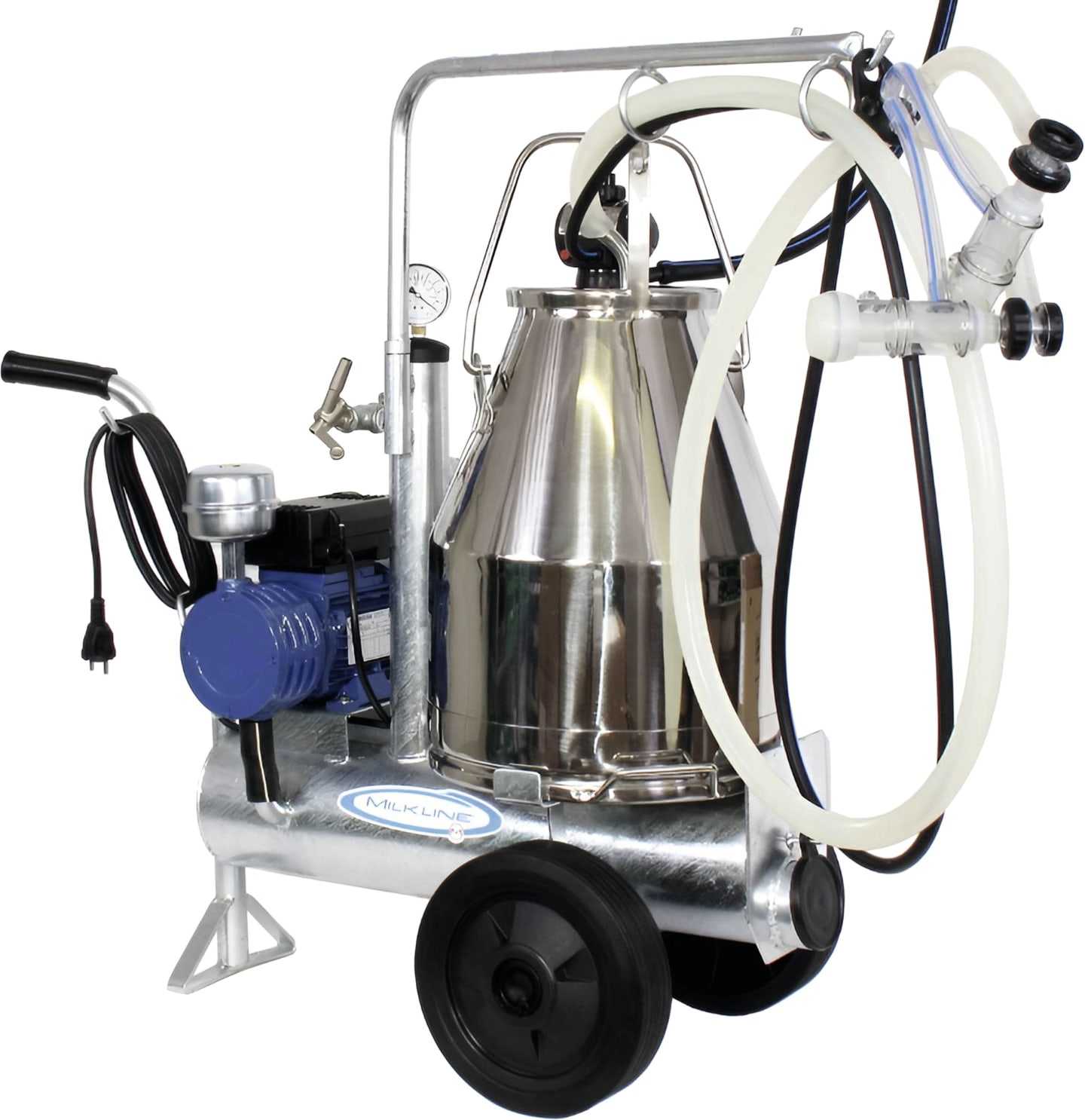 Melkanlage 30 l fahrbar, komplett, CN-Melkeimer, 140 l/min, für Ziegen