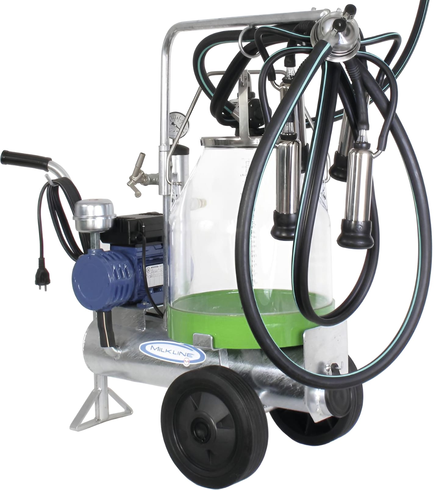 Melkanlage 30 l fahrbar, komplett, PVC-Melkeimer, 140 l/min, für Rinder/GEA-Melkanlagen
