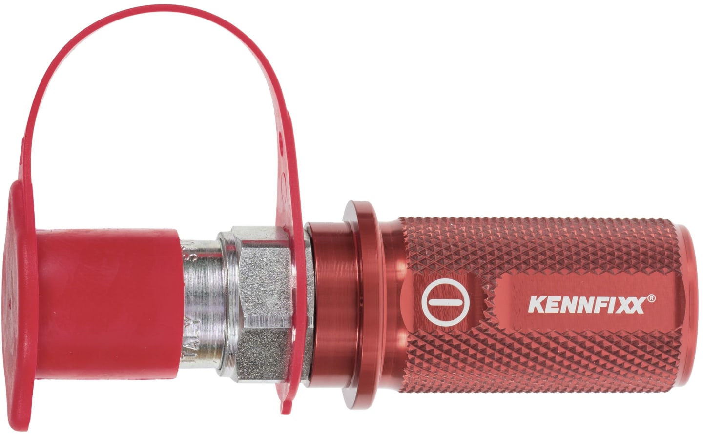 Kennfixx® Hydraulik-Handgriff rot , BG 03, Stecker M 22 x 1,5 IG; Schlauch 1/2" IG