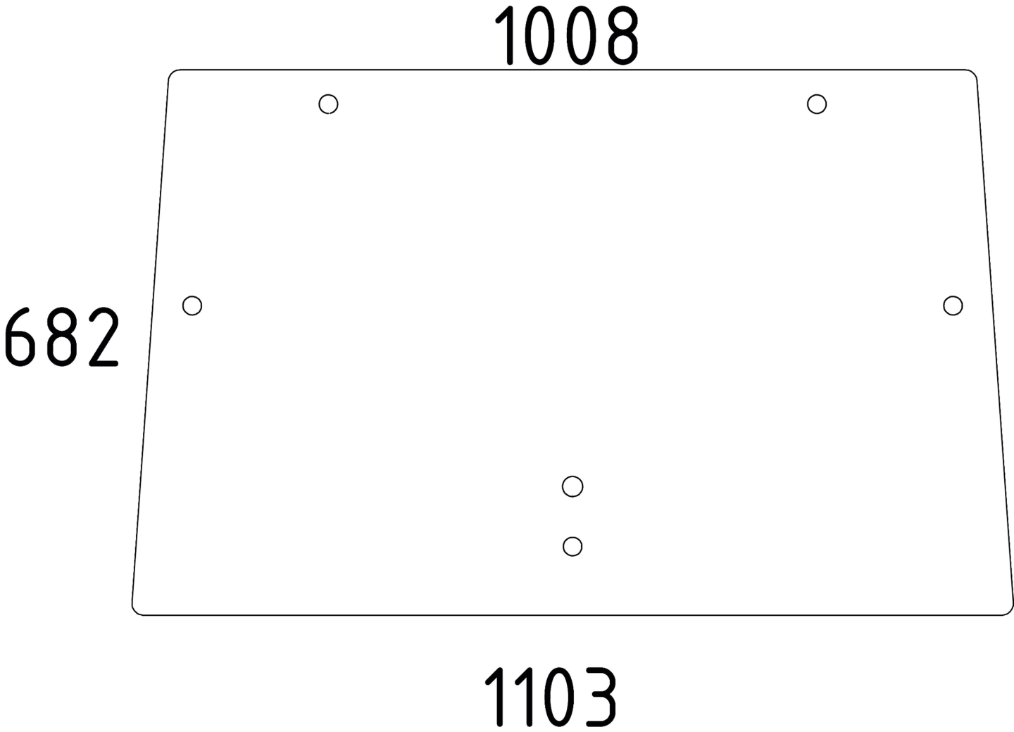 Frontscheibe klar, ausstellbar, für Traktor Deutz-Fahr, Hürlimann, Same