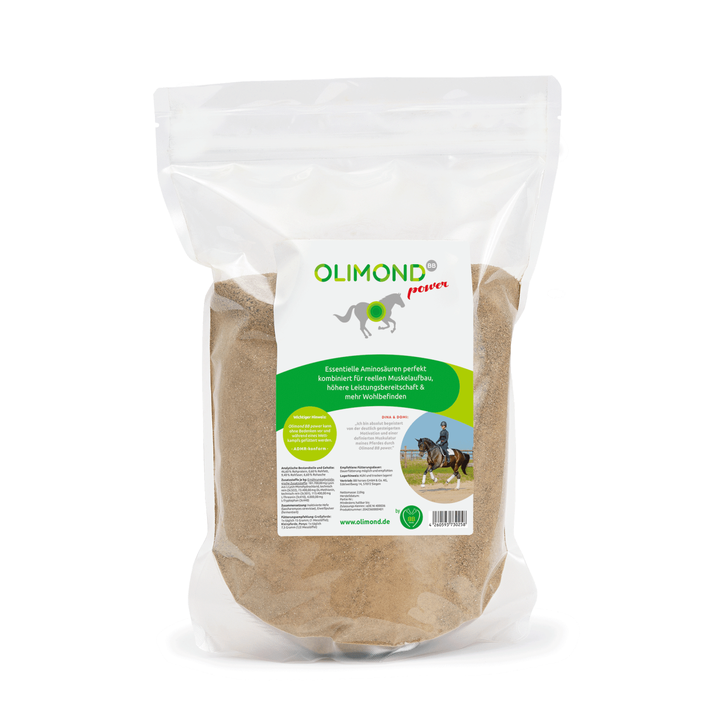 Olimond BB power (Vorteilspack) mit inaktivierter Hefe und essenziellen Aminosäuren 2 kg Tüte