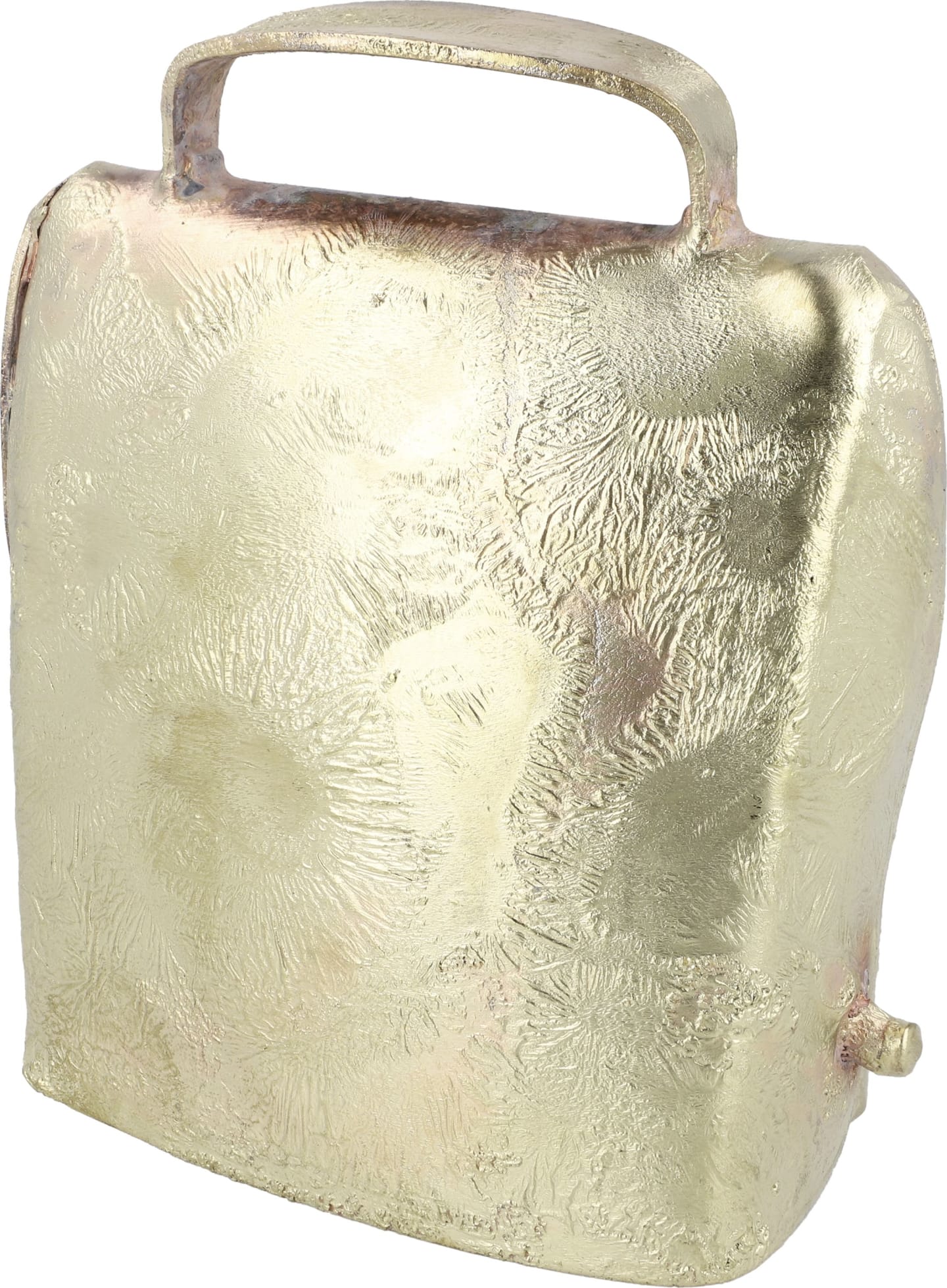 Flache Schelle Maul 80 mm, Bügel 50 mm, Stahlblech, feuerverkupfert, überlappend gelötet