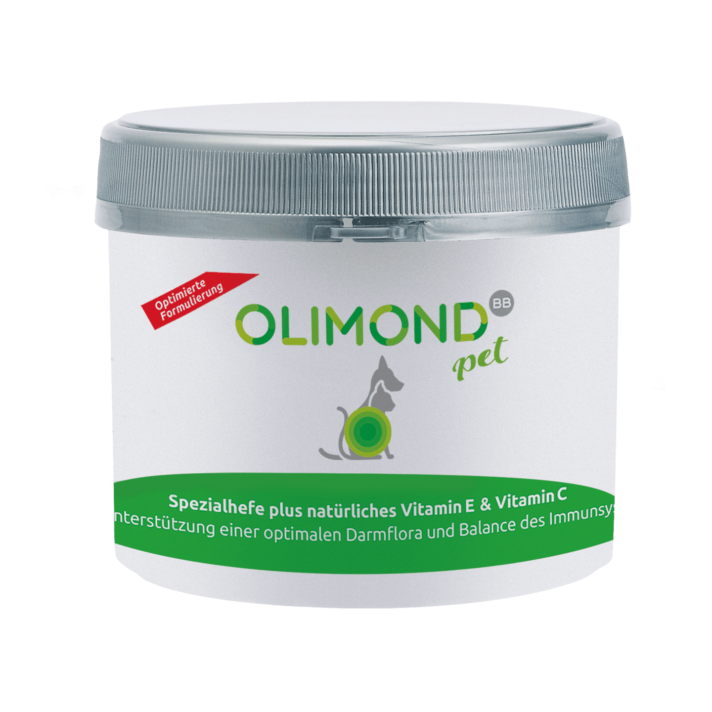Olimond BB Pet Pulver mit Wirkstoffen zur Unterstützung der Verdauung bei Hunden und Katzen Pulver 0,2 kg Dose