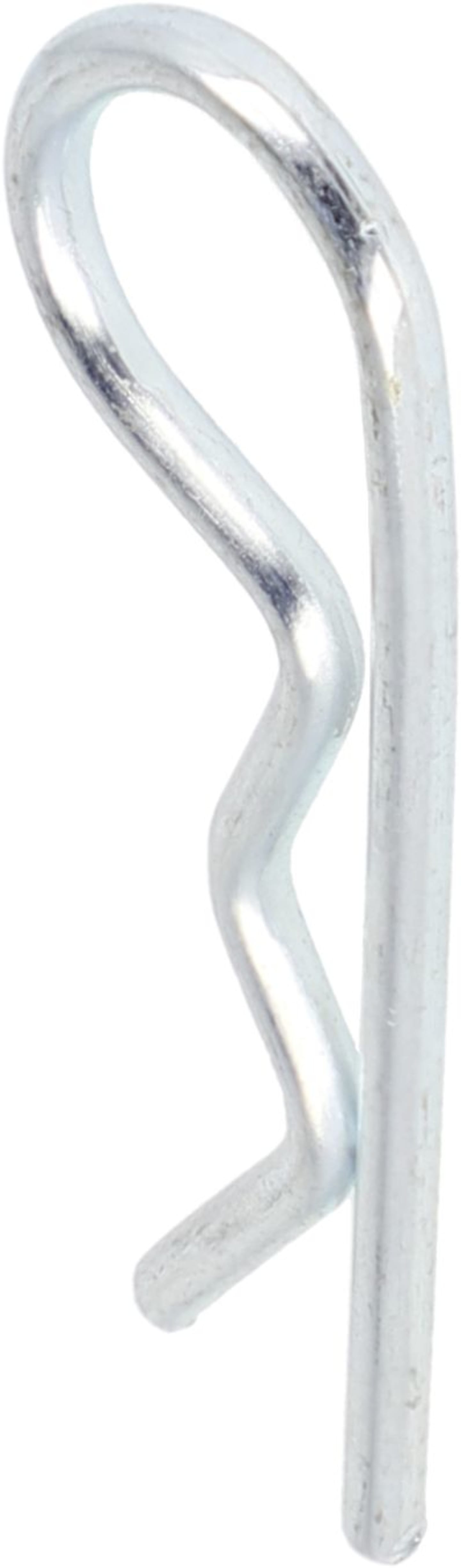 Federstecker 2 mm einfach gebogen, verzinkt, für Wellen-Ø 9 – 45 mm