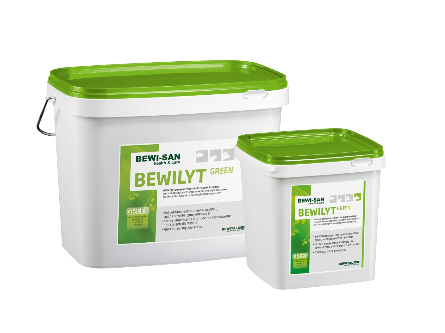 BEWI-SAN Bewilyt Green zur Stabilisierung des Wasser-und Elektrolythaushalts und zur Unterstützung der physiologischen Verdauung von Kälbern und Ferkel Pulver