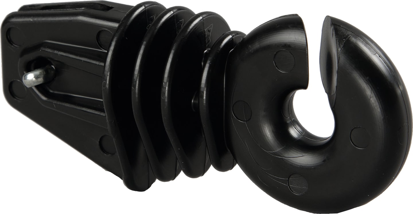 Patura Ringisolator mit Splint, schwarz für Winkelstahlpfahl 100 St., 107362
