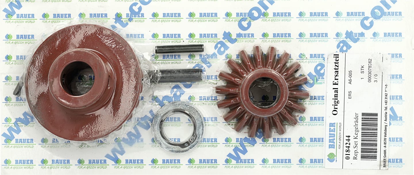 BAUER Reparatursatz Kegelräder Stützfuß Regenmaschine Rainstar E, 0184244