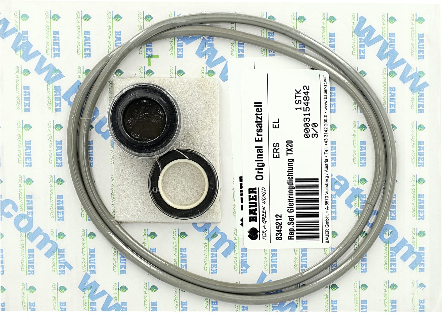 BAUER Reparatursatz Gleitringdichtung Turbine TX 20 Regenmaschine Rainstar, 8345212
