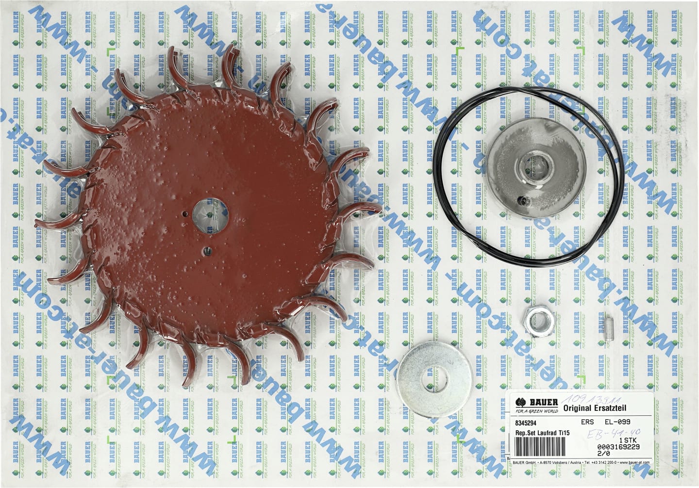 BAUER Reparatursatz Laufrad Turbine Ti 15 Regenmaschine, 8345294