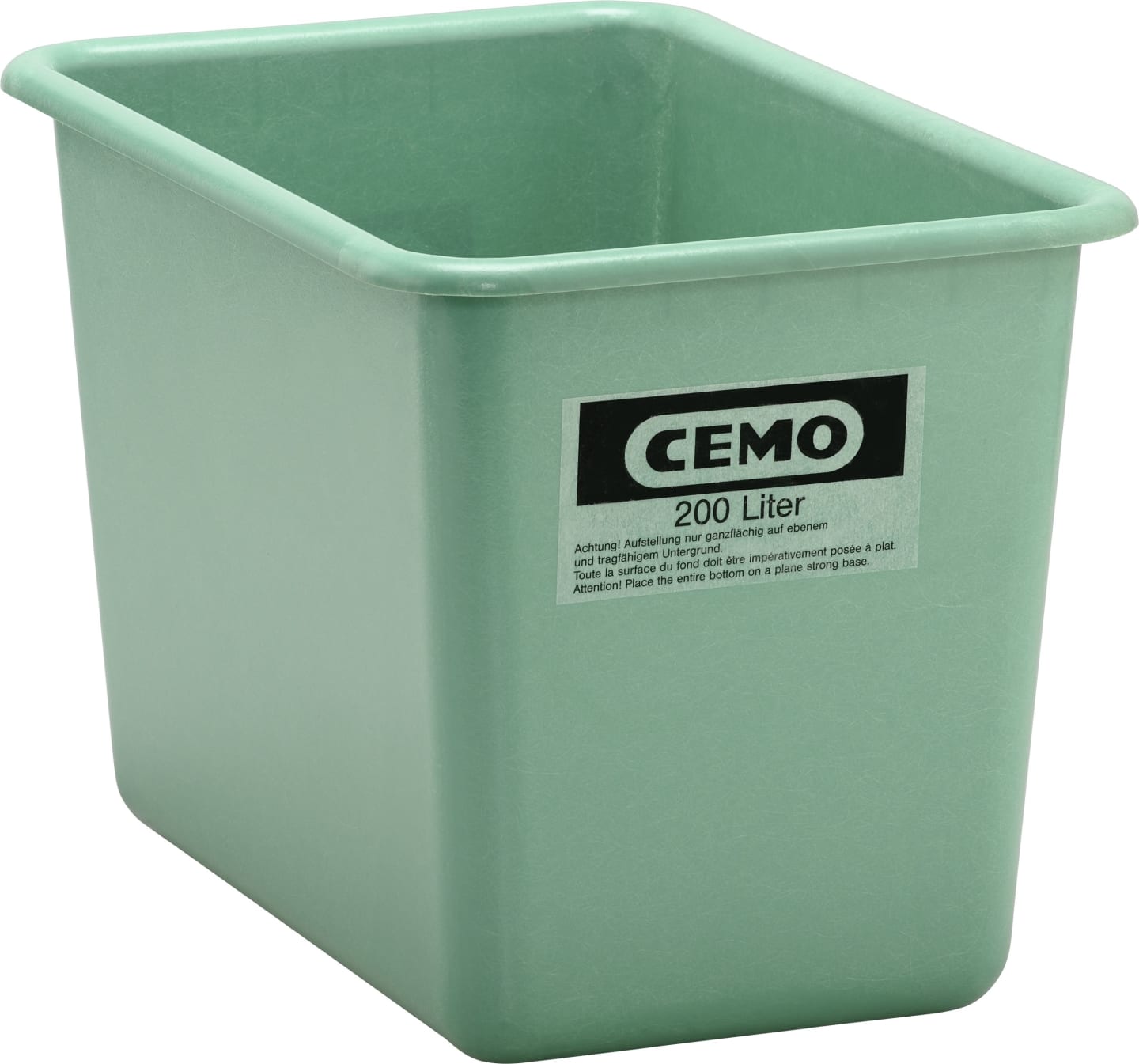 Cemo Lagerbehälter 200 l 88 x 57 x 60 cm, GFK, rechteckig, grün, 1144