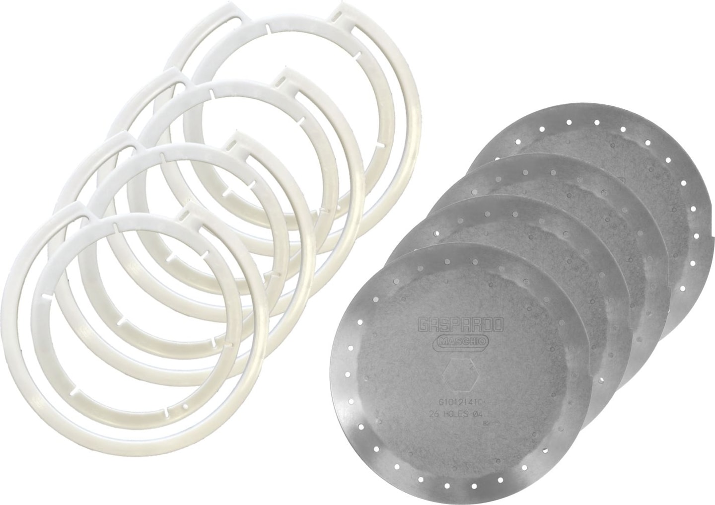 Gaspardo Säscheibe Set mit 4 x Säscheibe Mais, 26 Bohrungen 4,5 mm, für Sämaschine MTR bis Bj. 18, 4-reihig, G10121410R