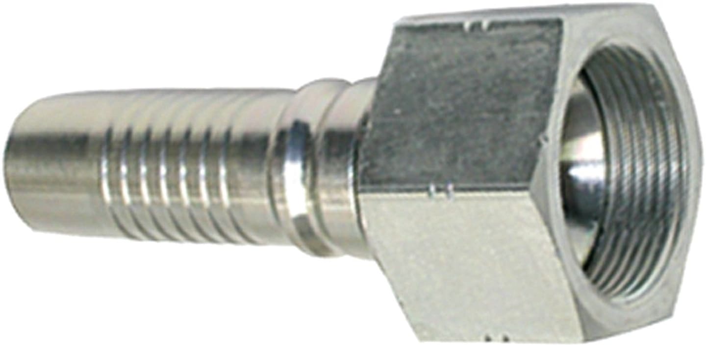 Dichtkegelnippel "DKJ-S (J.I.C.)", NW DN 25 - 1", 1 5/8"-12 IG UNF-UN, gerade, Aussenkung 74°, Ausreißsicherung Interlock