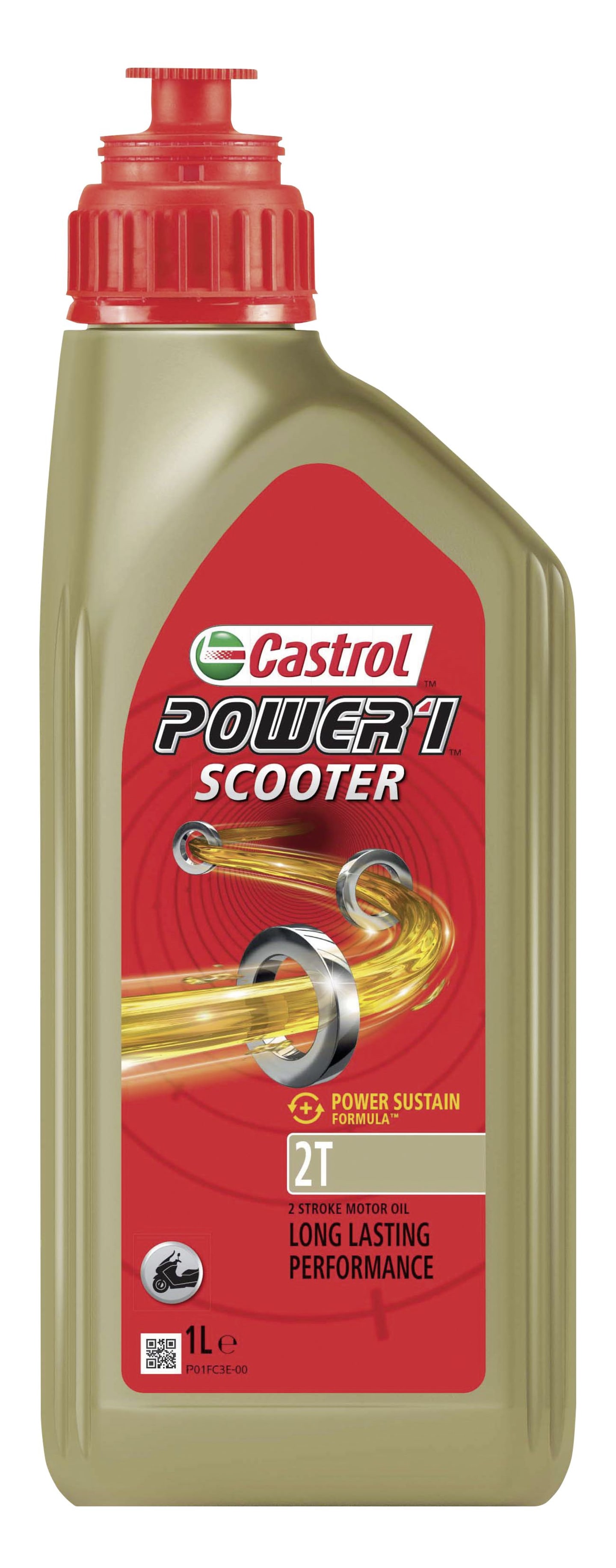 Castrol Power 1 Scooter 2T 12x 1 l Karton Motoröl, Motorrad