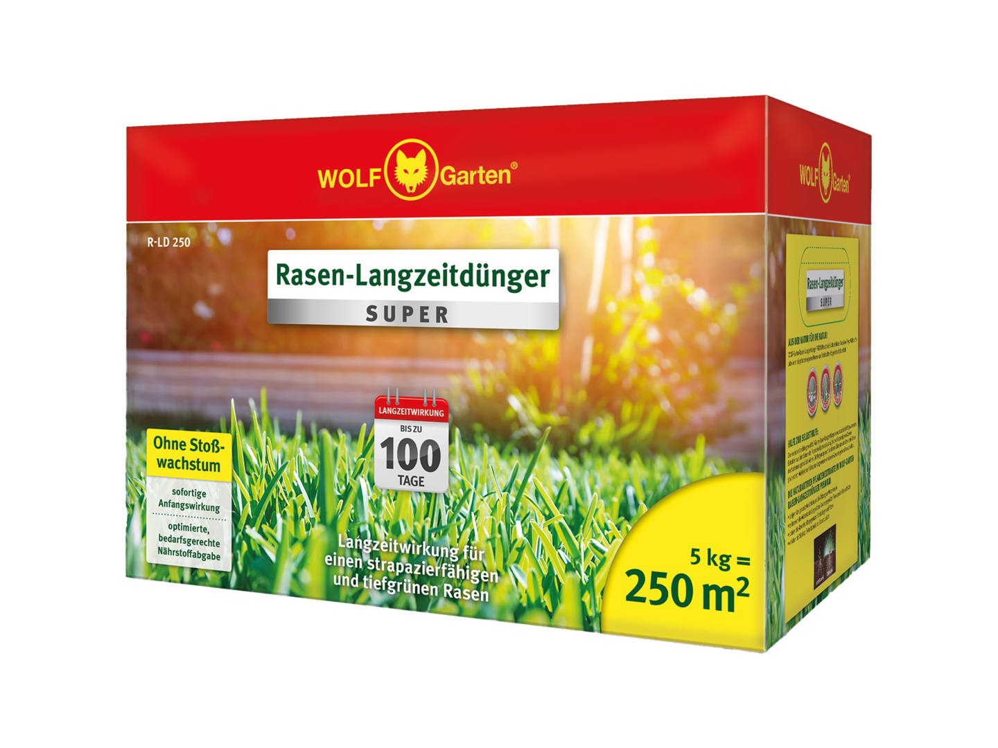 Wolf-Garten® Rasen-Langzeitdünger R-LD 5 kg Karton Ausreichend für ca. 250 m²