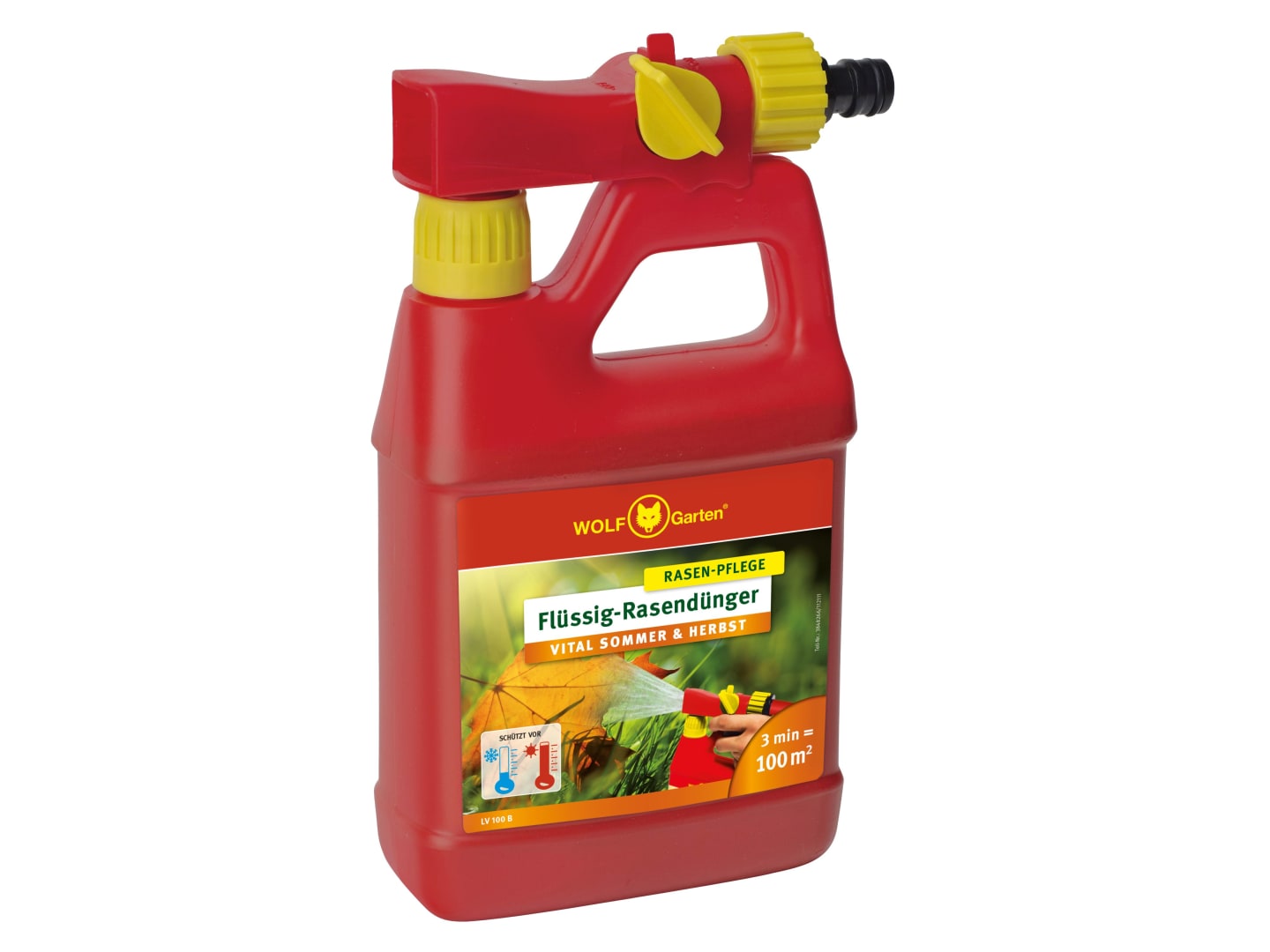 Wolf-Garten® Rasendünger Sommer + Herbst LV100 Ausreichend für ca. 100 m² flüssig