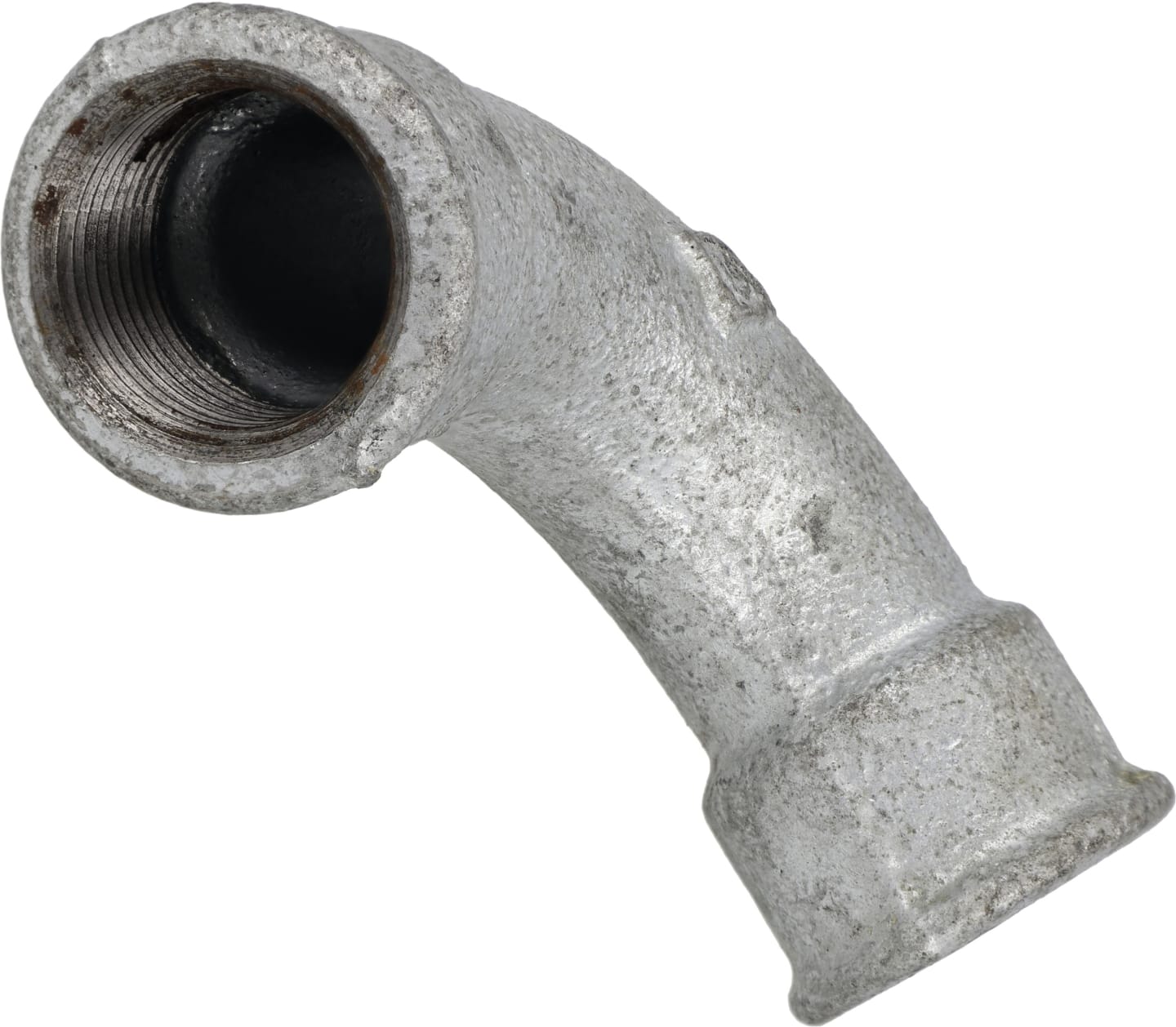 Bogen "Nr. 2" 90 ° Innengewinde, Temperguss, verzinkt