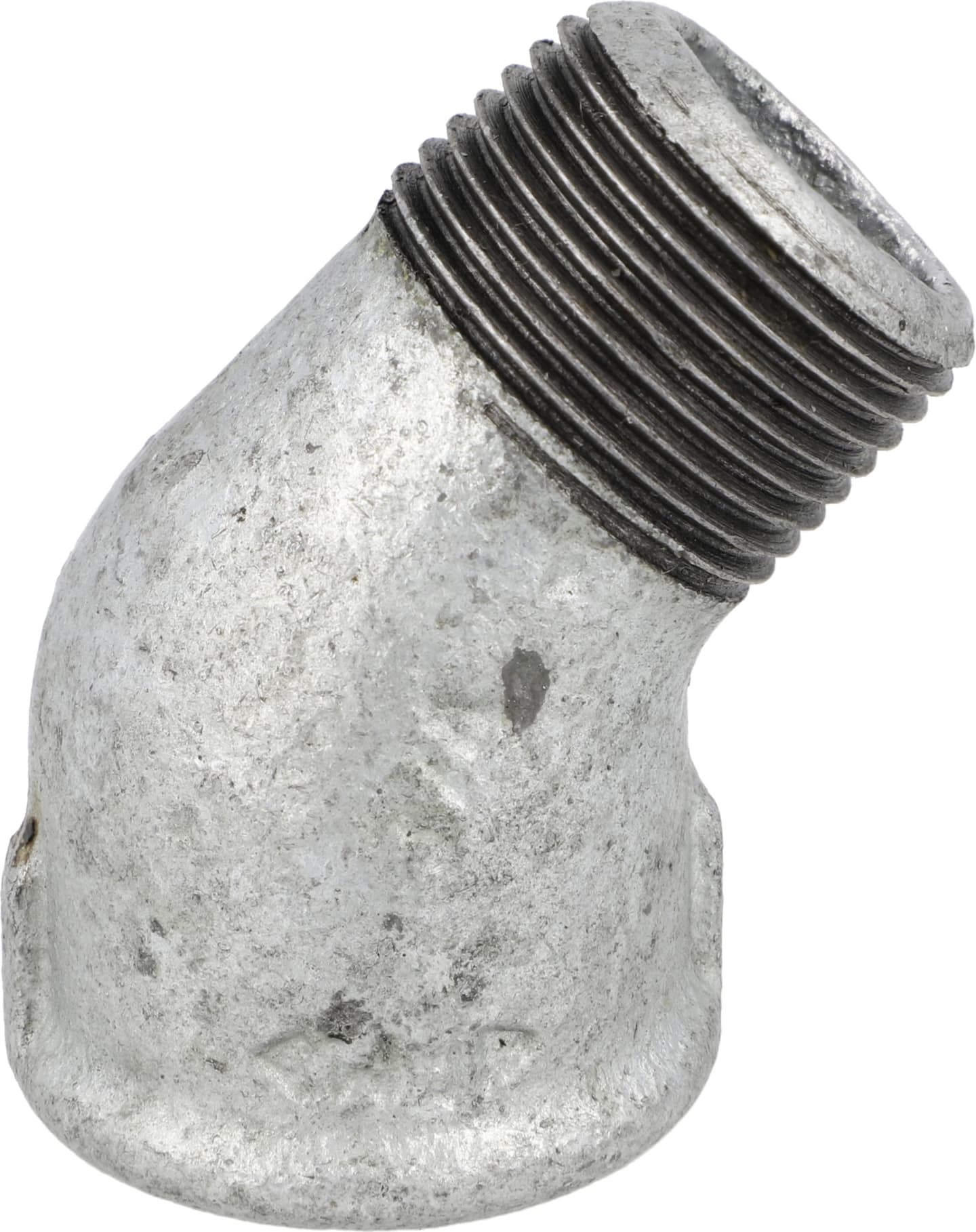 Winkelstück "Nr. 121" 45 ° 3/4" AG; 3/4" IG, Temperguss, verzinkt, Profec