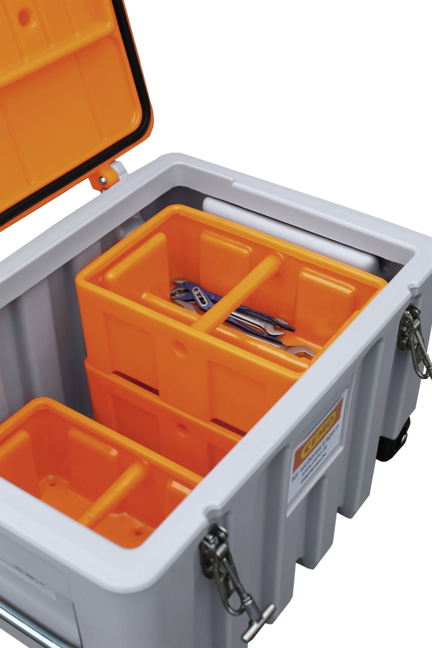 Cemo Aufbewahrungsbox 43 x 28 x 19 cm, stapelbar, für Werkzeugbox CEMbox 150 l, 250 l, 10016